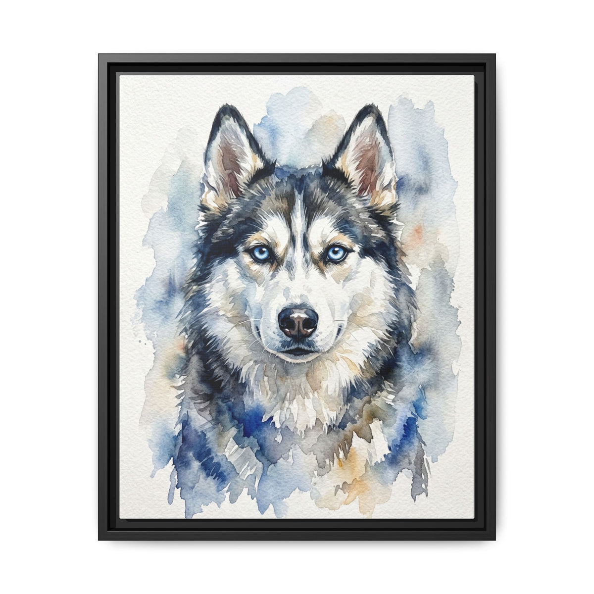 Memorial Pet Portrait — Gentle Watercolor — Framed Canvas