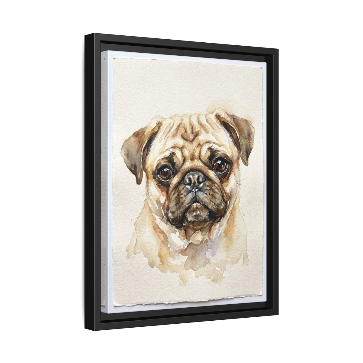 Custom Pet Portrait — Watercolor — Framed Canvas