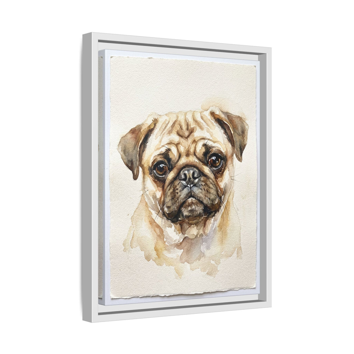 Custom Pet Portrait — Watercolor — Framed Canvas