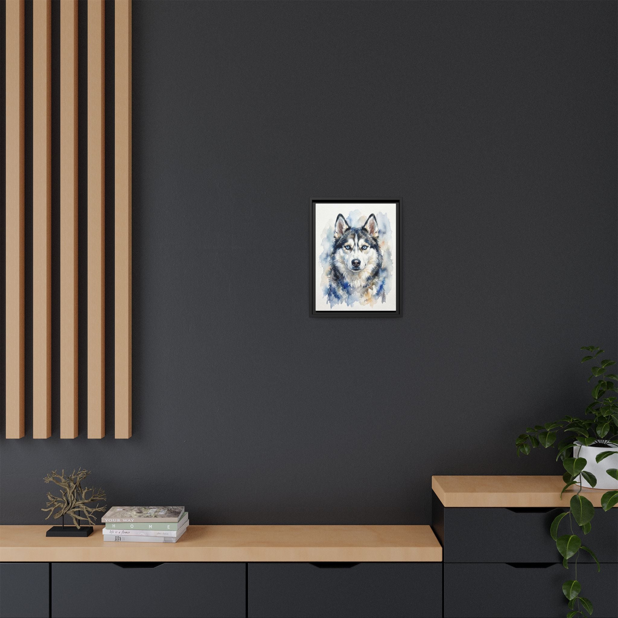 Memorial Pet Portrait — Gentle Watercolor — Framed Canvas