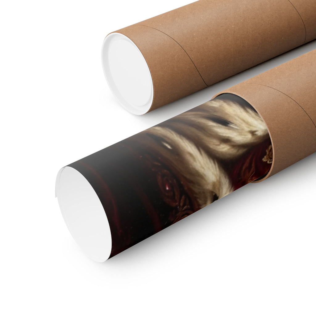 Custom Pet Portrait Poster — Renaissance Royal — Matte