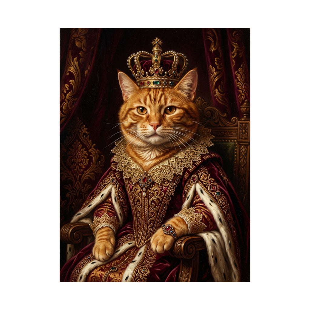 Custom Pet Portrait Poster — Renaissance Royal — Matte