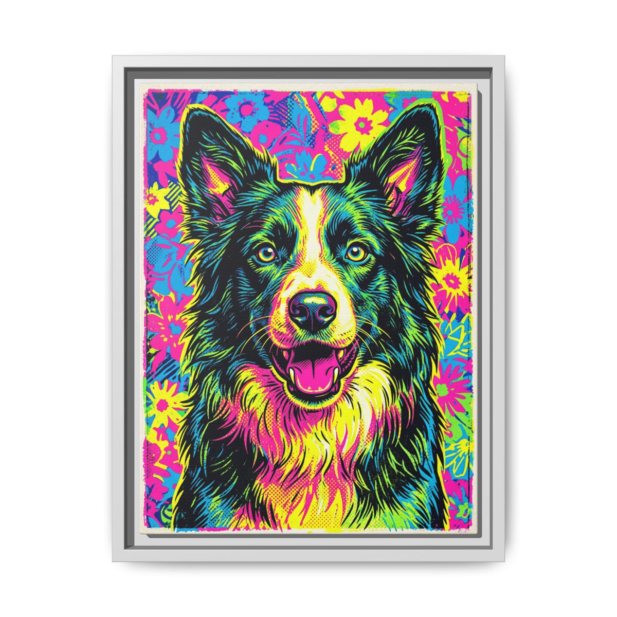 Custom Pet Portrait — Pop Art — Framed Canvas