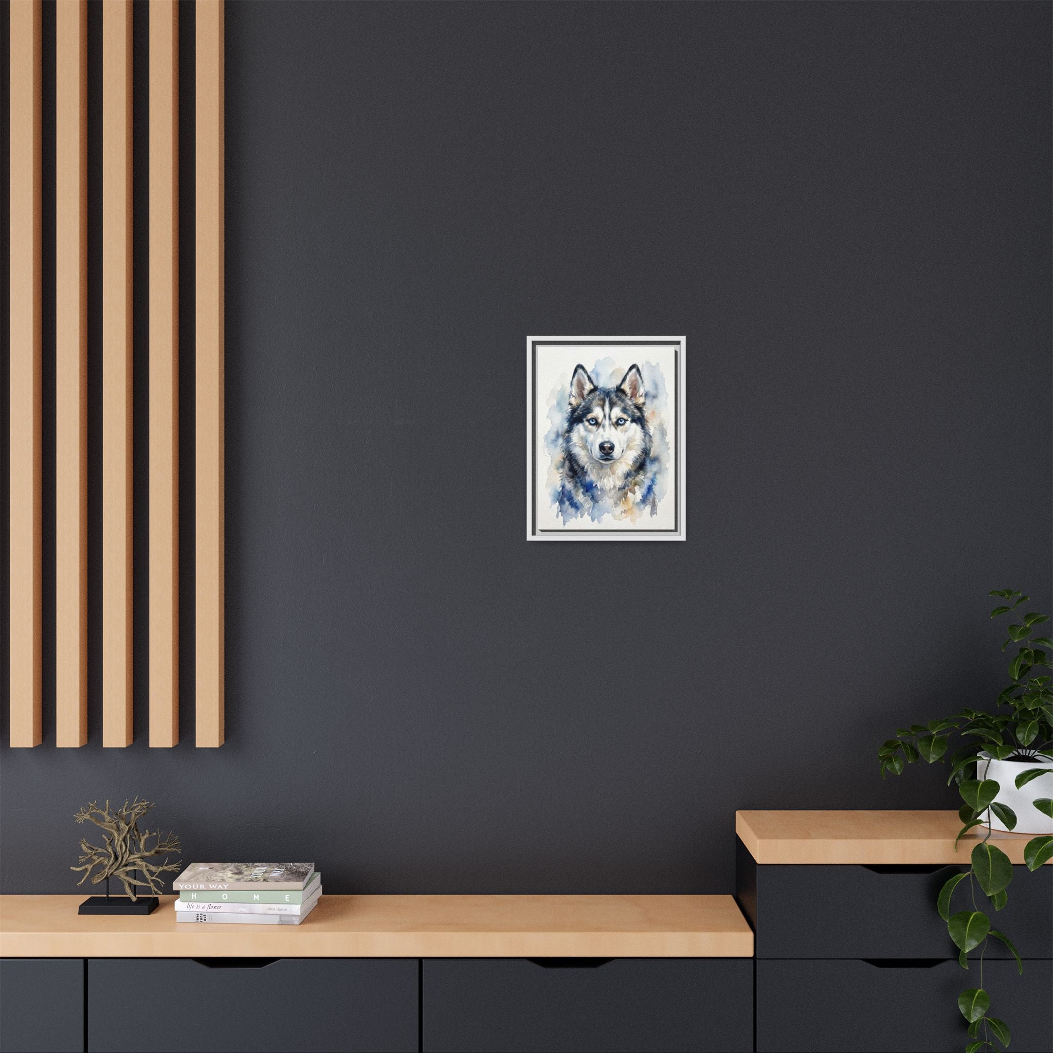 Memorial Pet Portrait — Gentle Watercolor — Framed Canvas