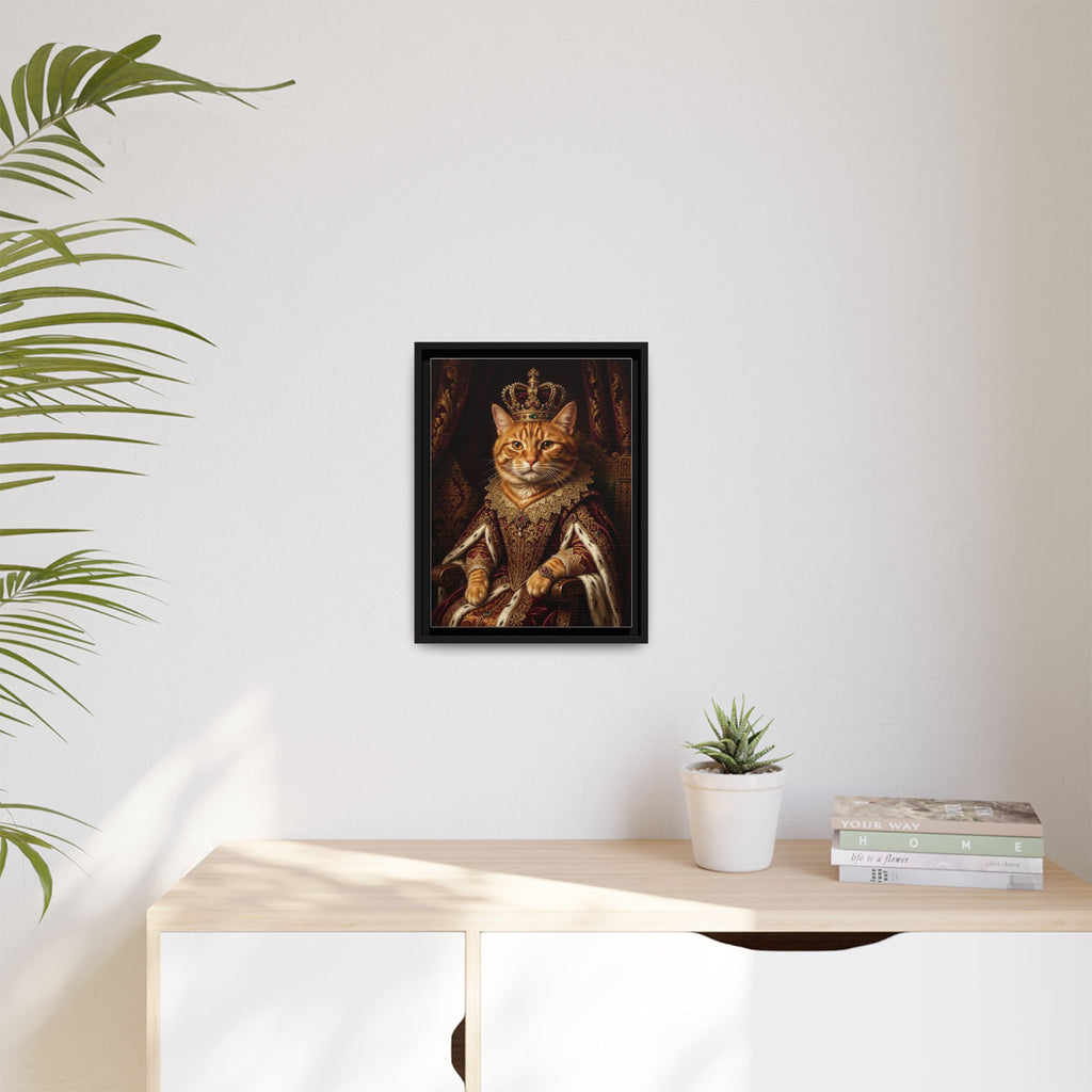 Custom Pet Portrait — Royal Knight — Framed Canvas