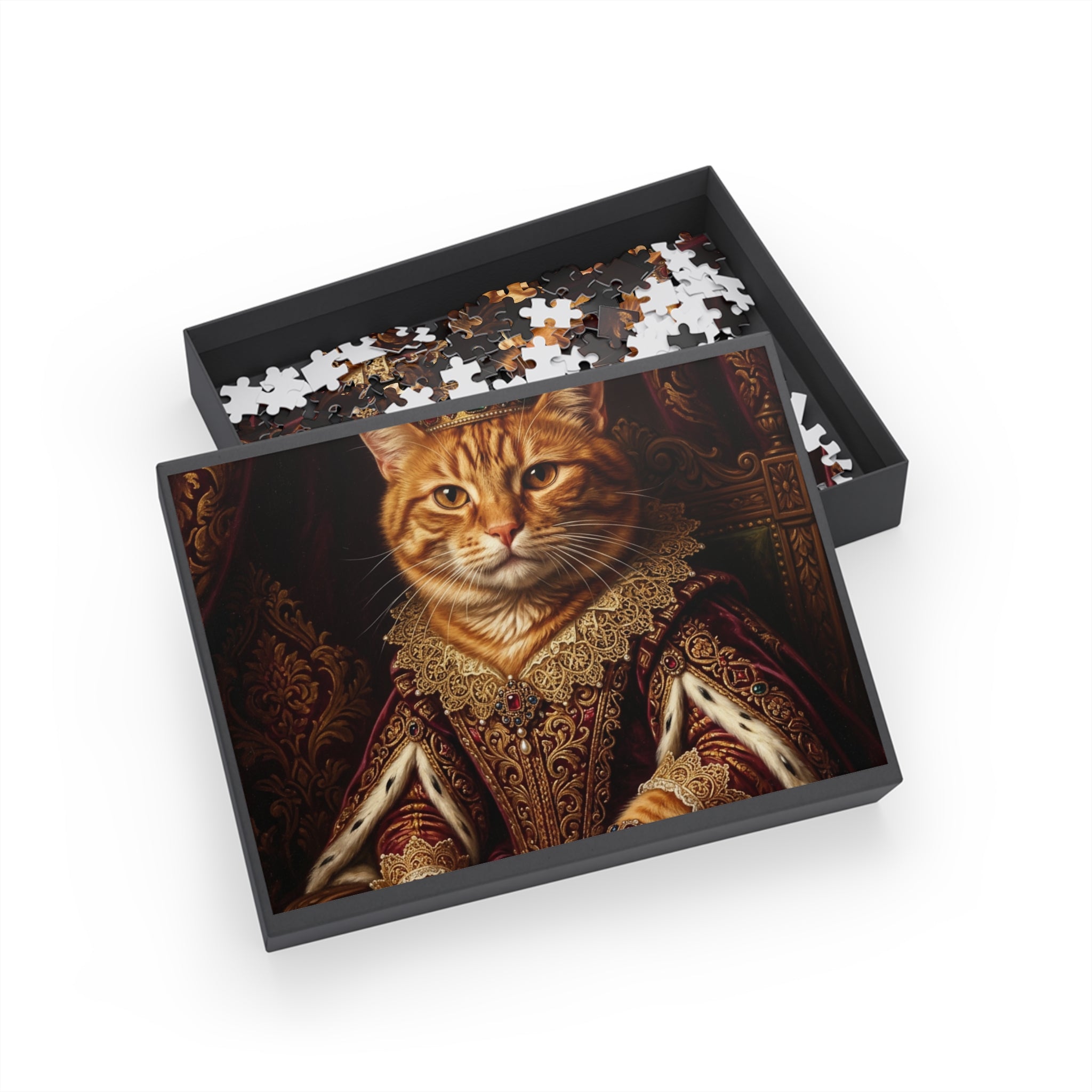 Custom Pet Portrait Puzzle — Renaissance Royal