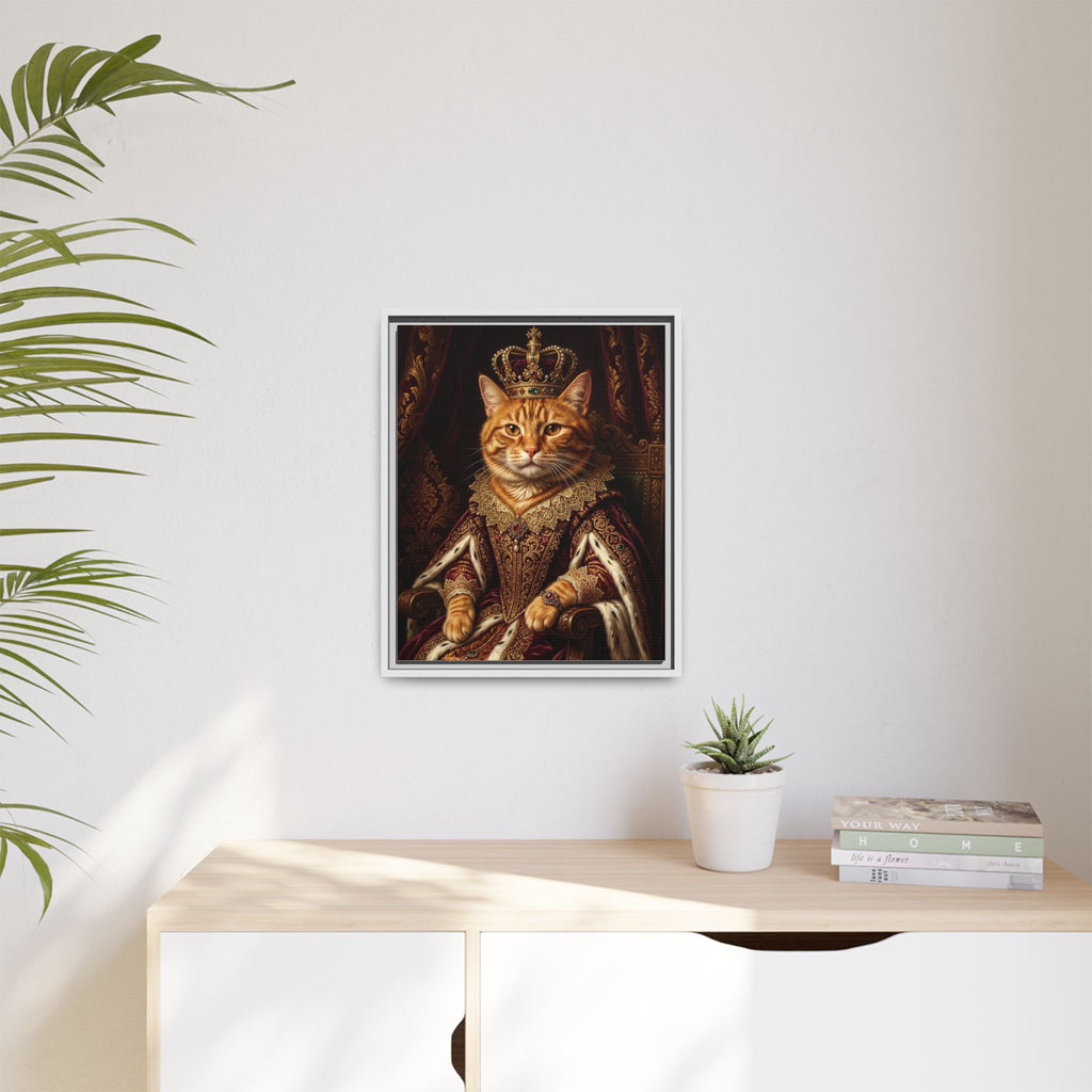 Custom Pet Portrait — Royal Knight — Framed Canvas