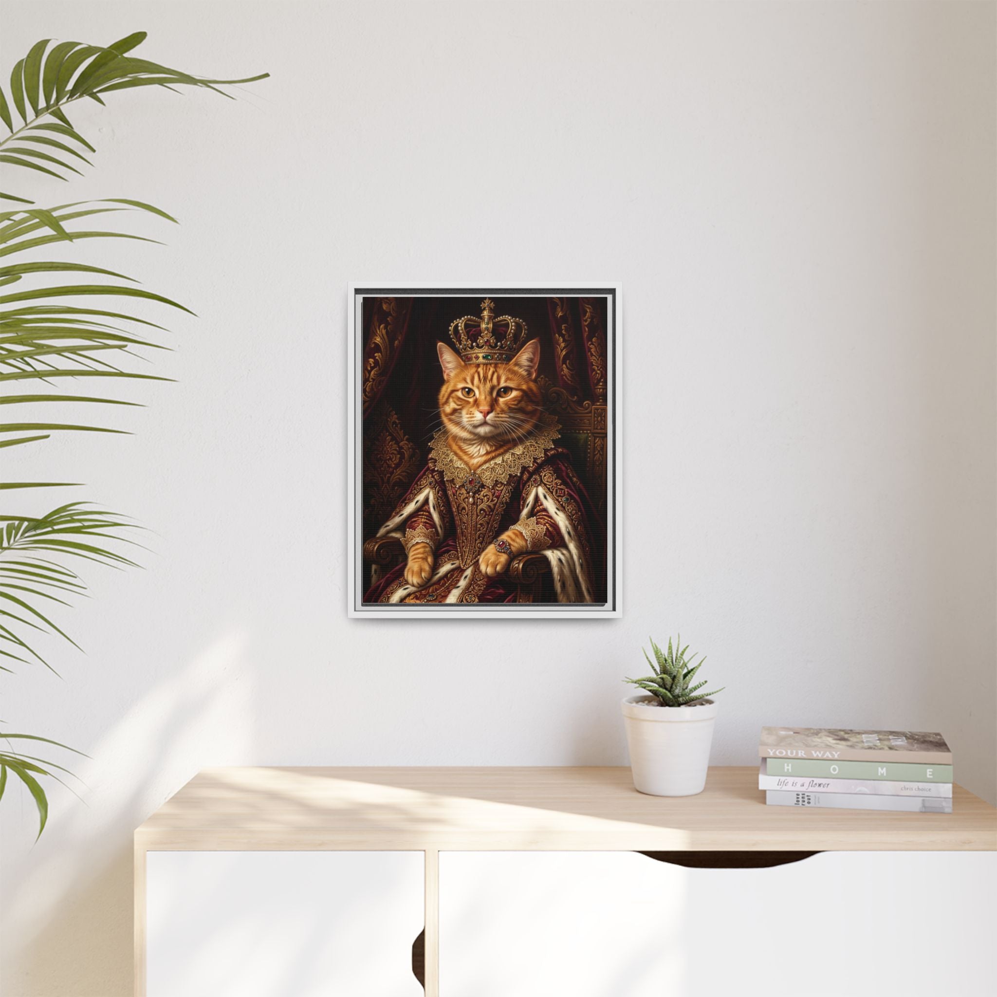 Custom Pet Portrait — Royal Knight — Framed Canvas