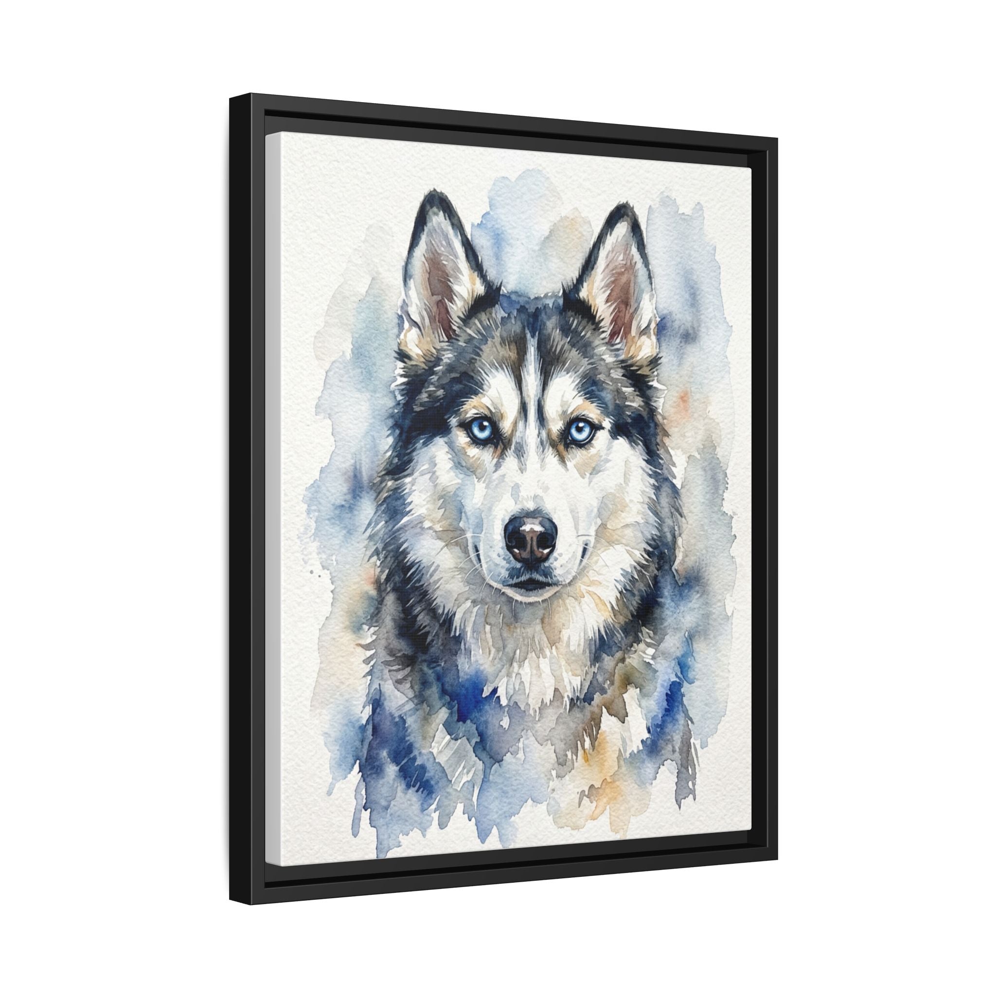 Memorial Pet Portrait — Gentle Watercolor — Framed Canvas