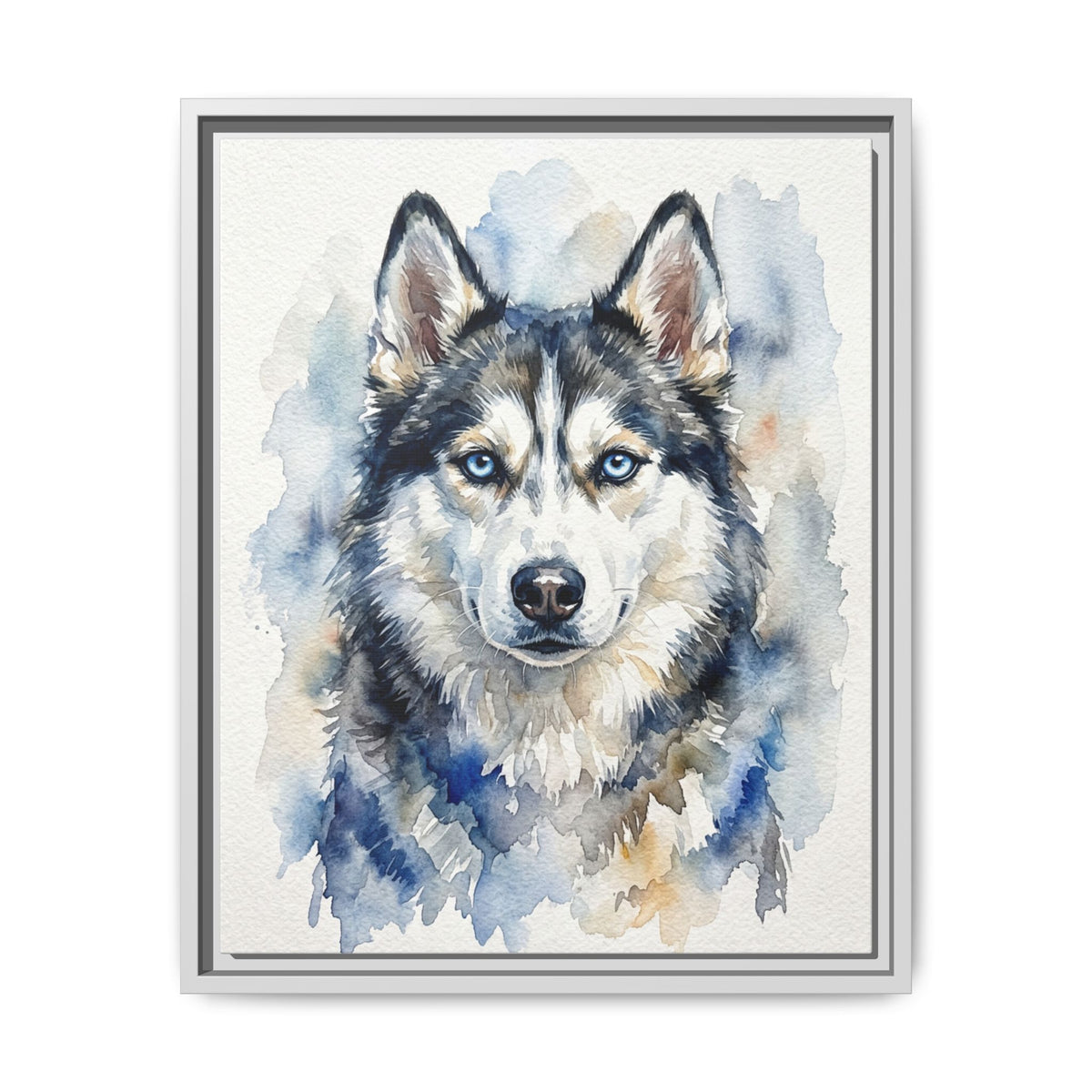 Memorial Pet Portrait — Gentle Watercolor — Framed Canvas