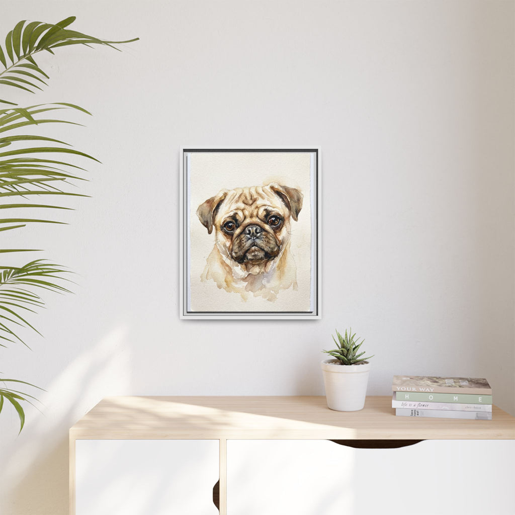 Custom Pet Portrait — Watercolor — Framed Canvas