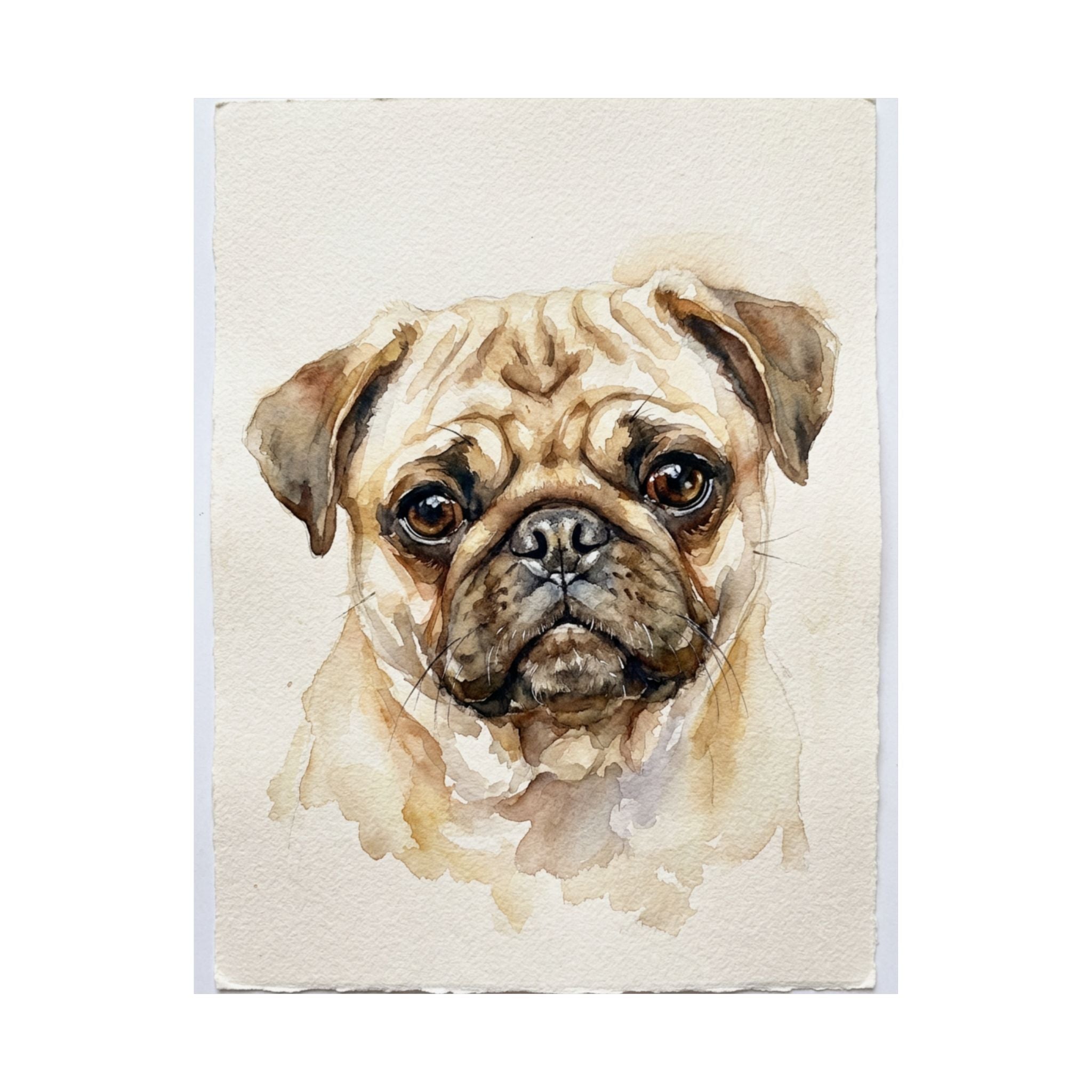 Custom Pet Portrait Poster — Watercolor — Matte