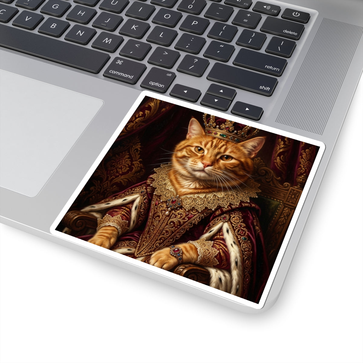 Custom Pet Portrait Stickers — Renaissance Royal — Kiss-Cut