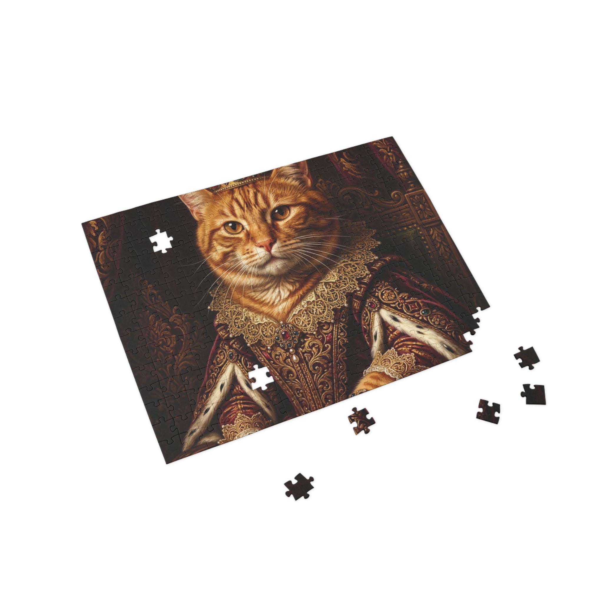 Custom Pet Portrait Puzzle — Renaissance Royal