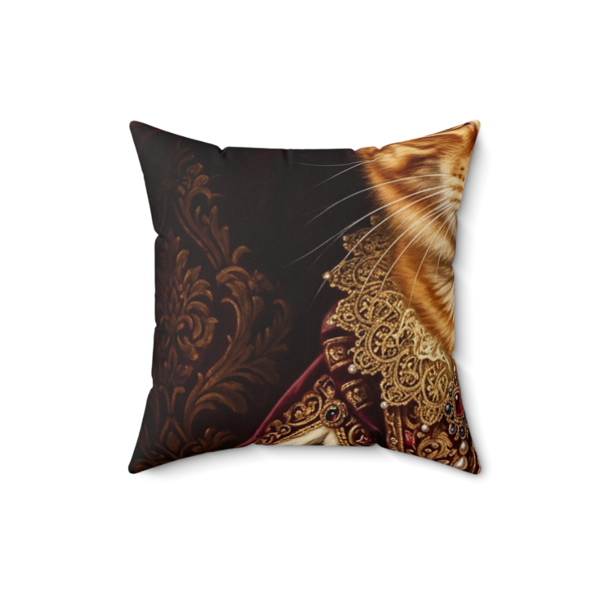 Custom Pet Portrait Pillow — Renaissance Royal