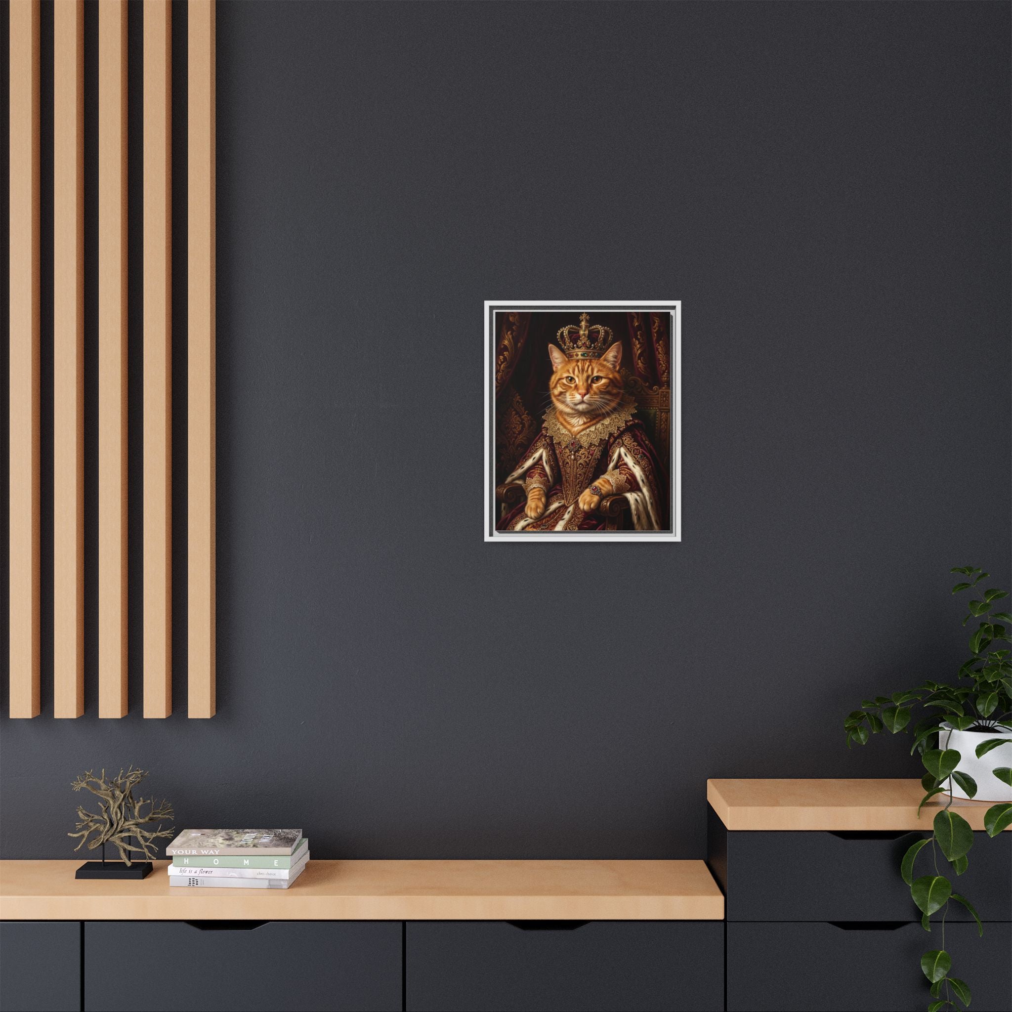 Custom Pet Portrait — Royal Knight — Framed Canvas