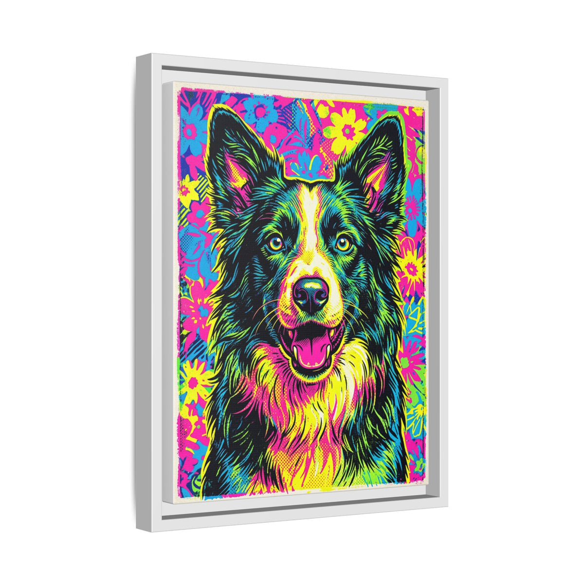Custom Pet Portrait — Pop Art — Framed Canvas
