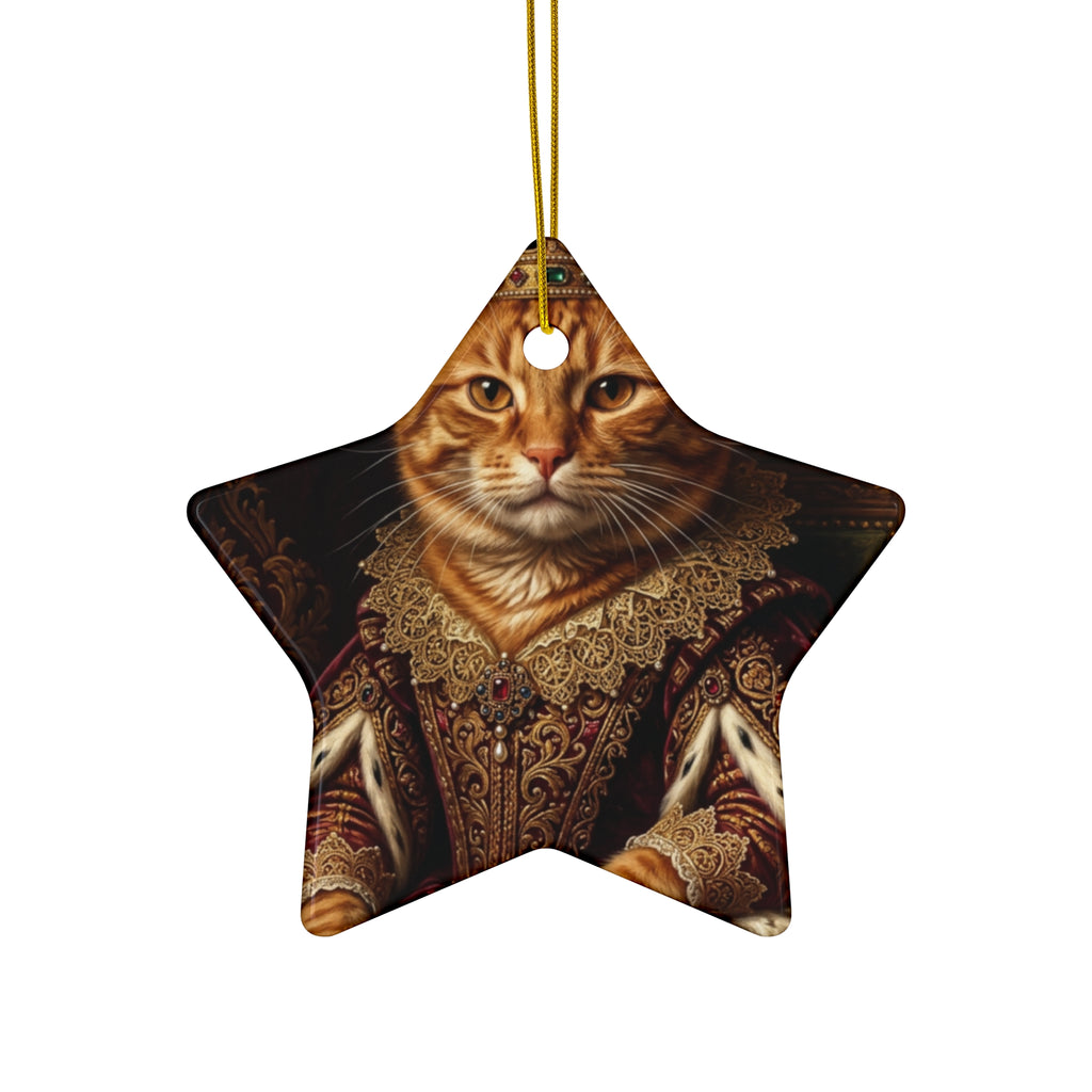 Custom Pet Portrait Ornament — Renaissance Royal