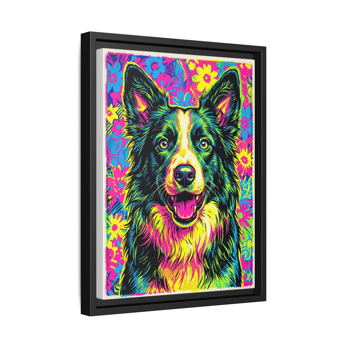 Custom Pet Portrait — Pop Art — Framed Canvas