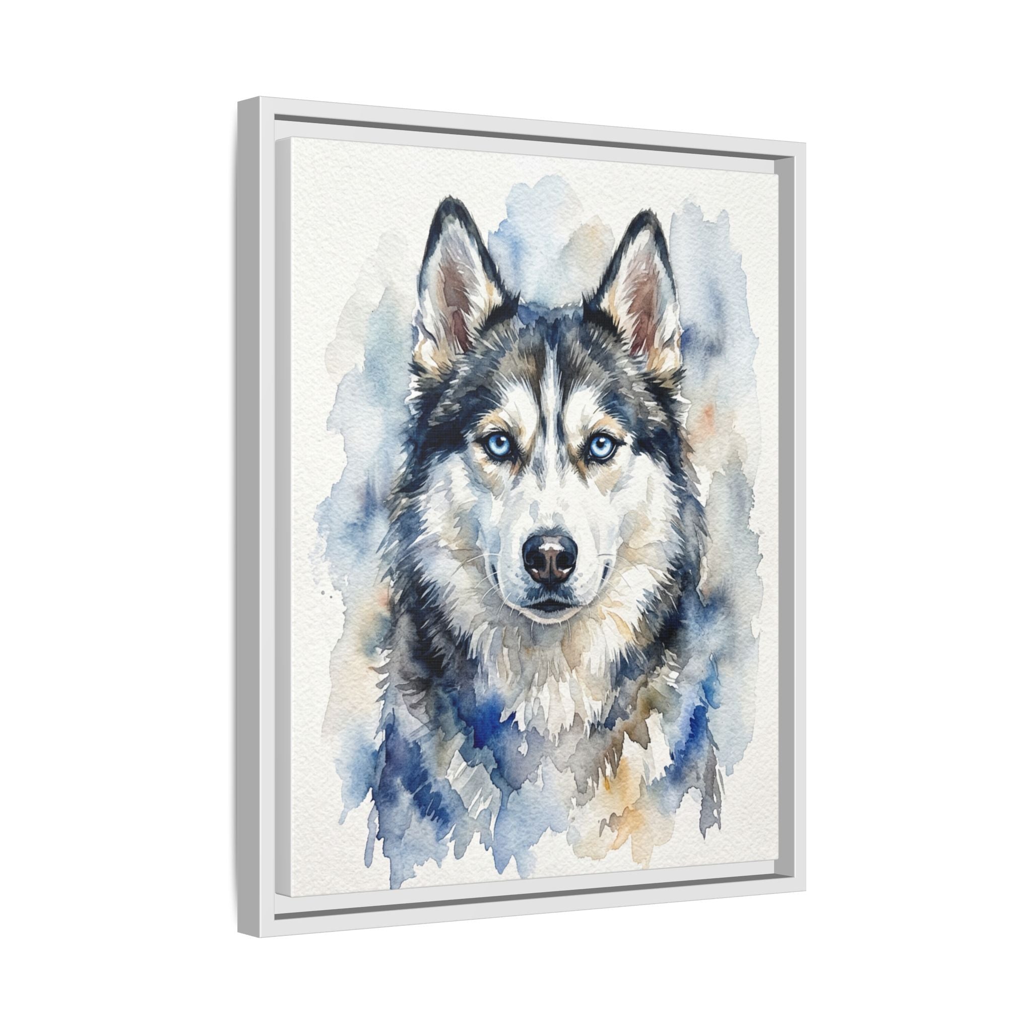 Memorial Pet Portrait — Gentle Watercolor — Framed Canvas