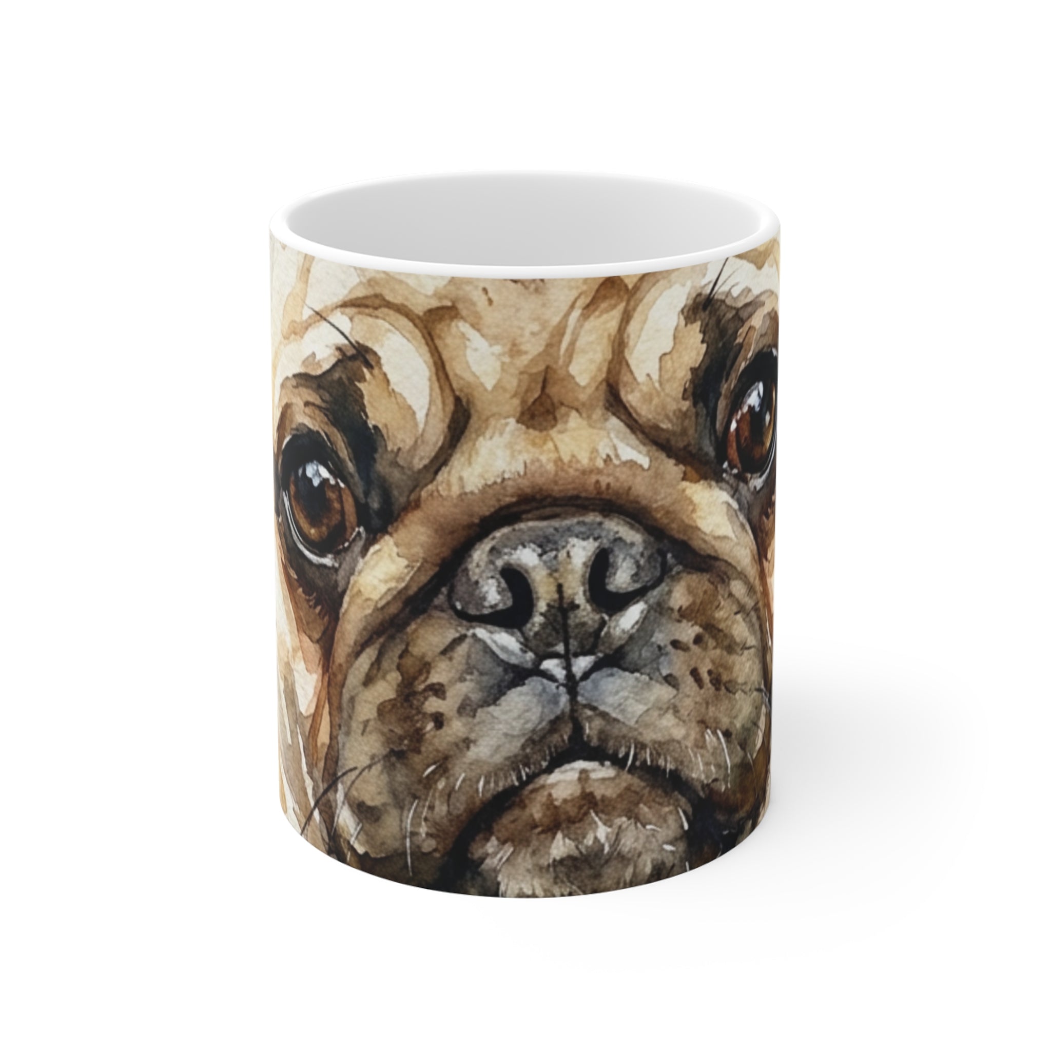 Custom Pet Portrait Mug — Watercolor — 11oz