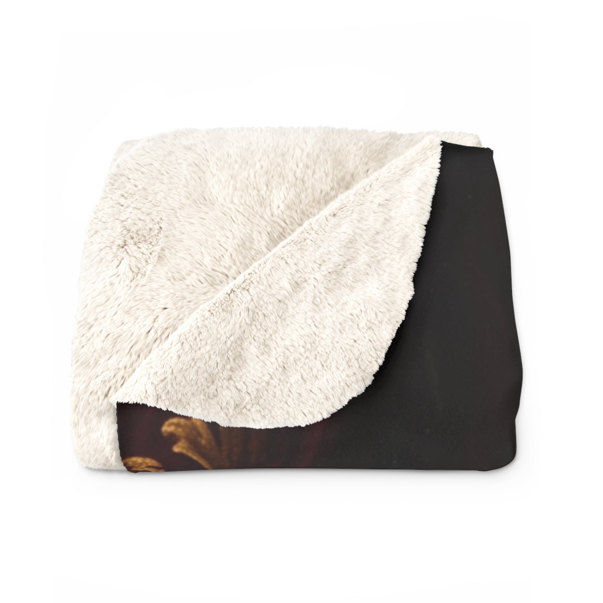Custom Pet Portrait Blanket — Renaissance Royal — Sherpa Fleece