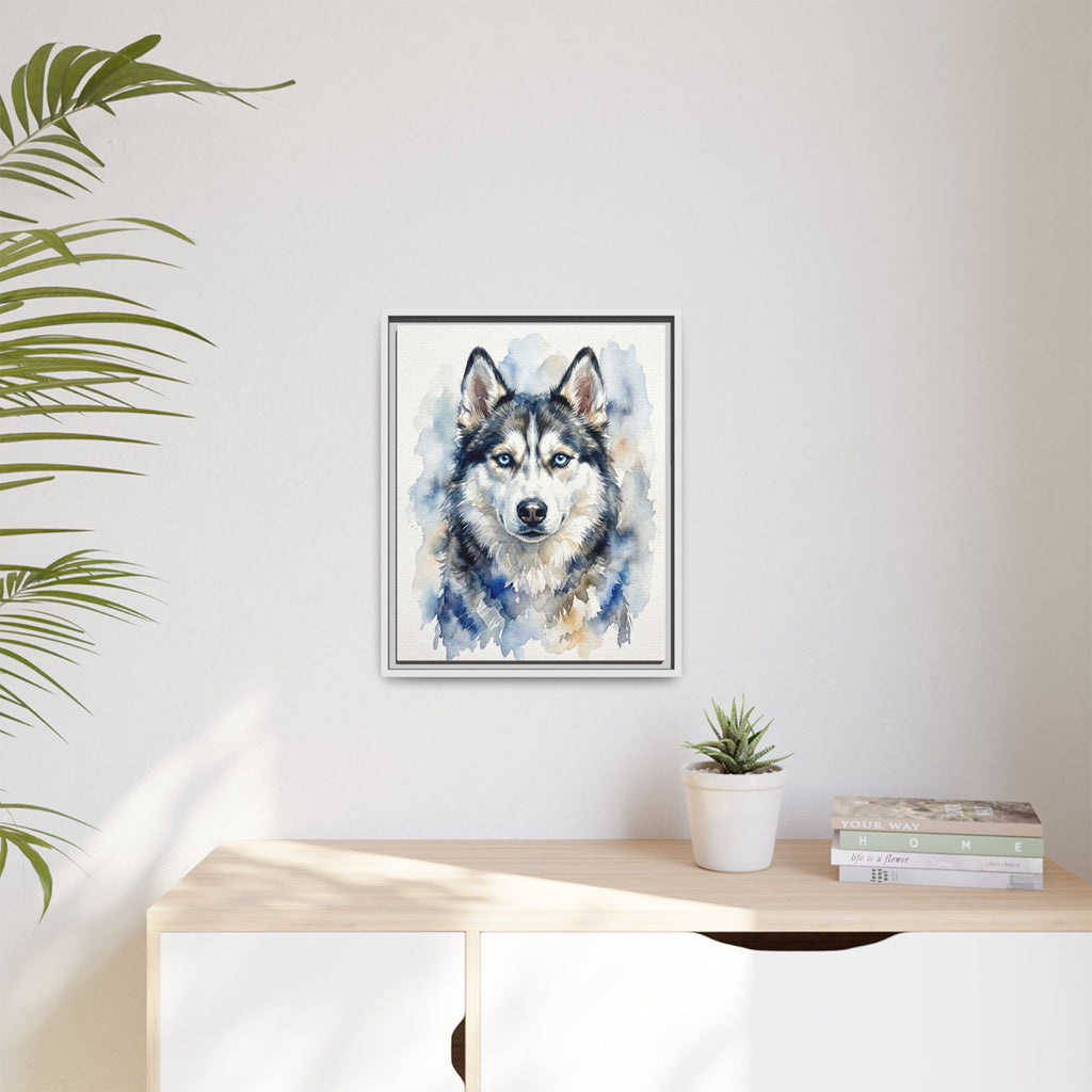 Memorial Pet Portrait — Gentle Watercolor — Framed Canvas