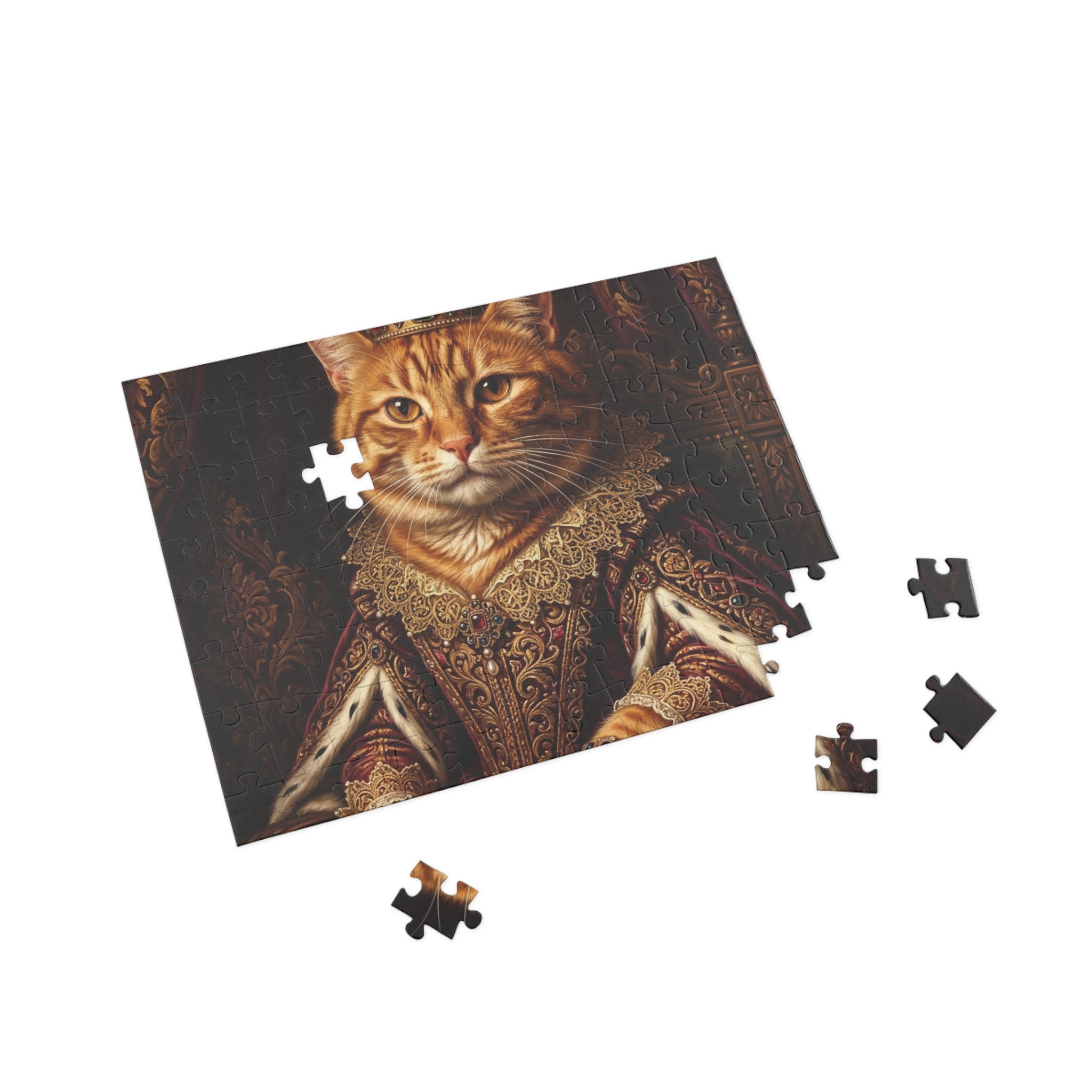 Custom Pet Portrait Puzzle — Renaissance Royal