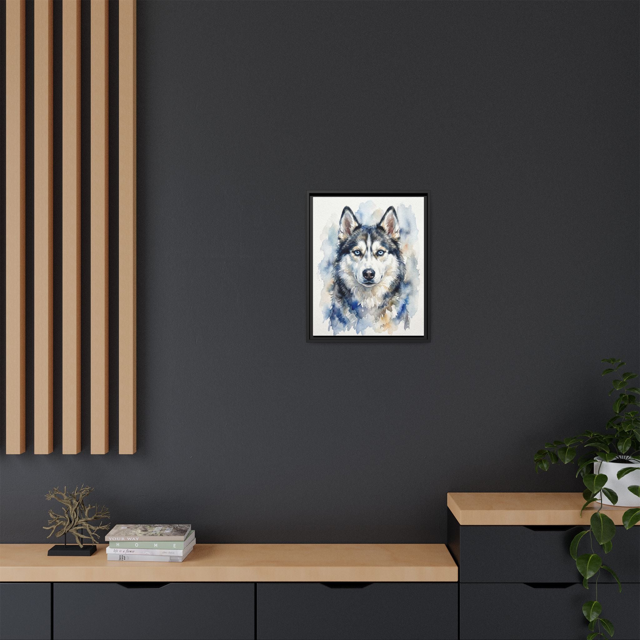Memorial Pet Portrait — Gentle Watercolor — Framed Canvas