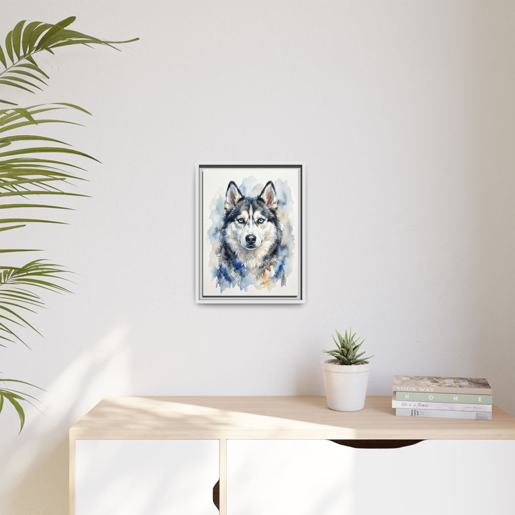 Memorial Pet Portrait — Gentle Watercolor — Framed Canvas