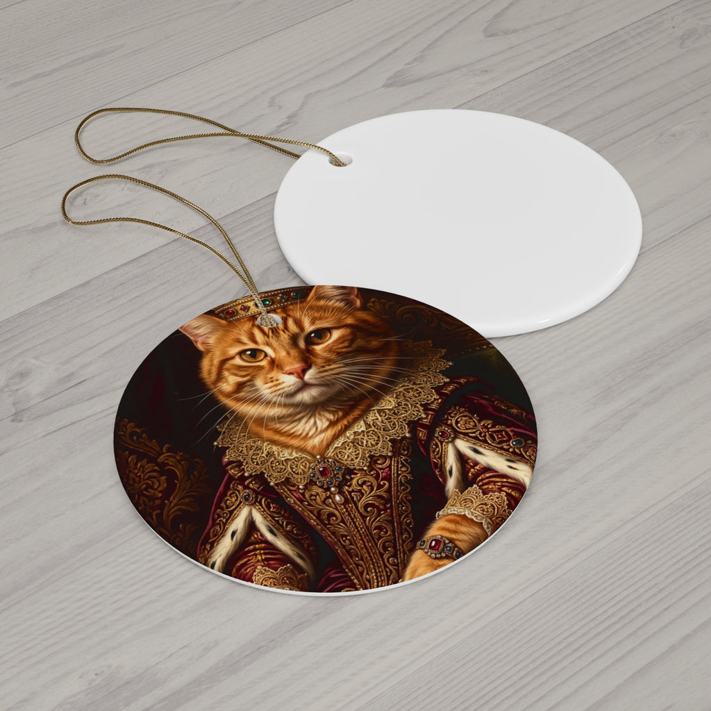 Custom Pet Portrait Ornament — Renaissance Royal