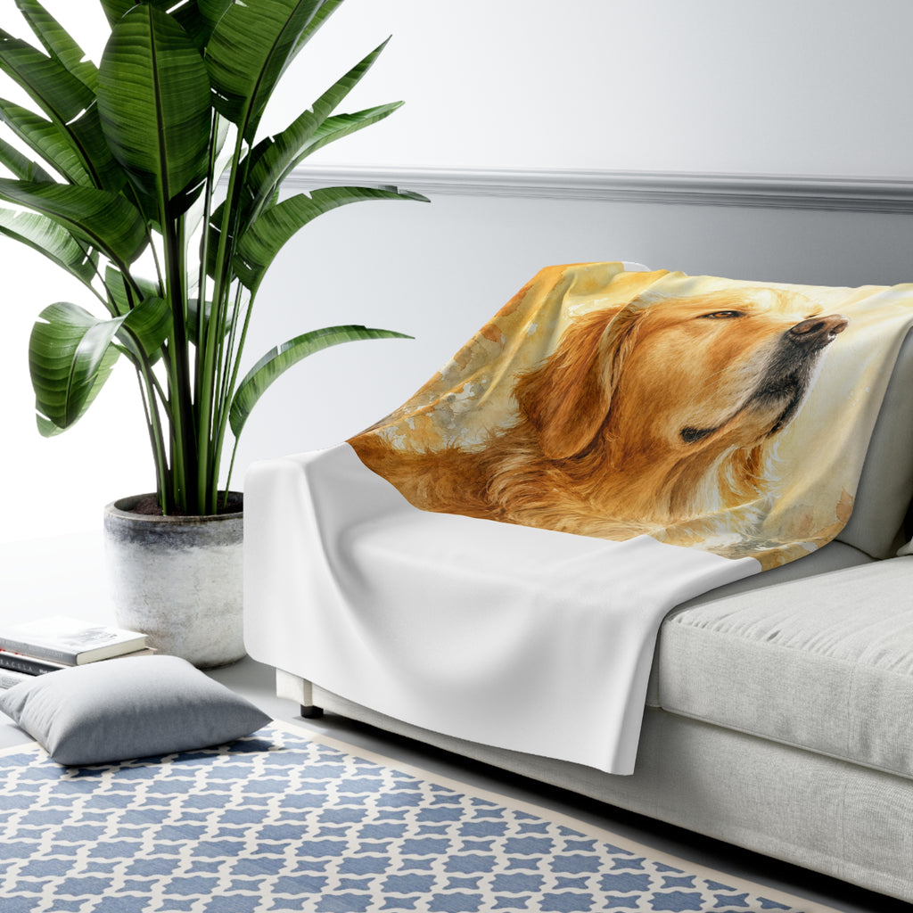 Memorial Pet Portrait — Sherpa Fleece Blanket