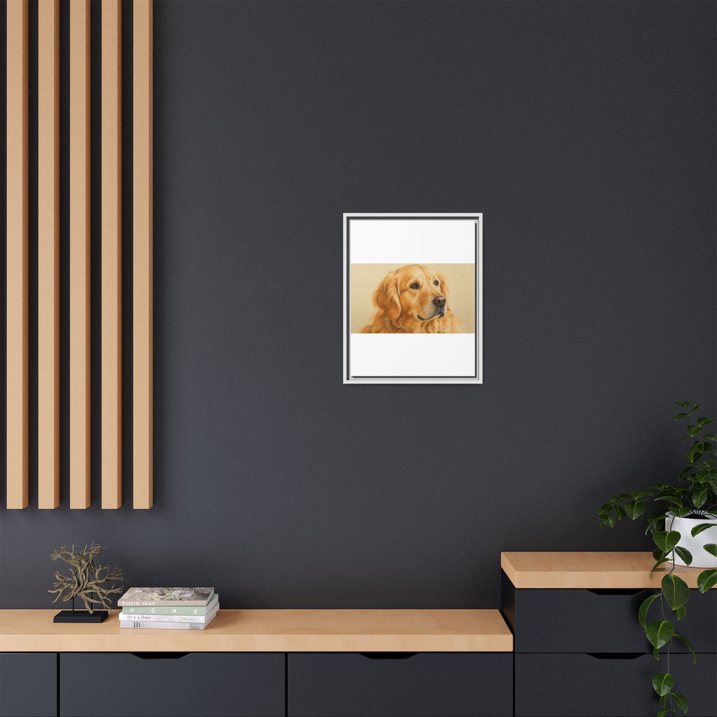 Custom Pet Portrait — Colored Pencil Sketch — Framed Canvas