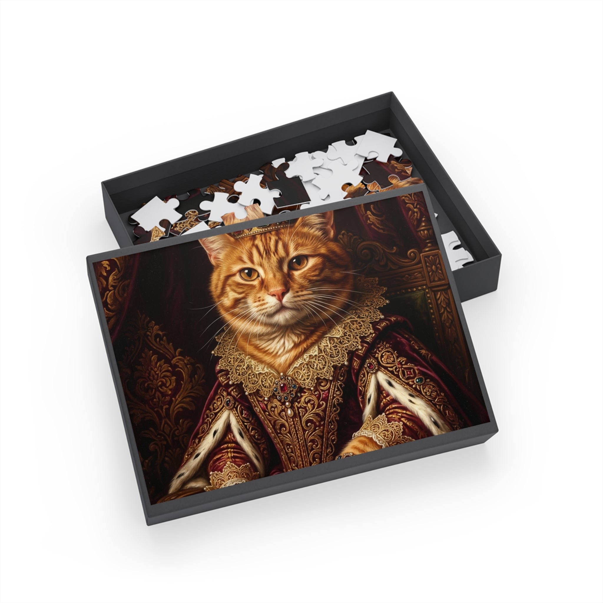Custom Pet Portrait Puzzle — Renaissance Royal