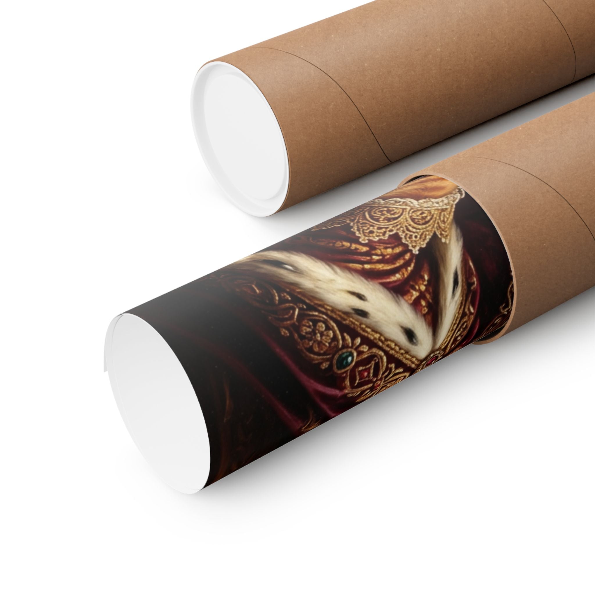 Custom Pet Portrait Poster — Renaissance Royal — Matte