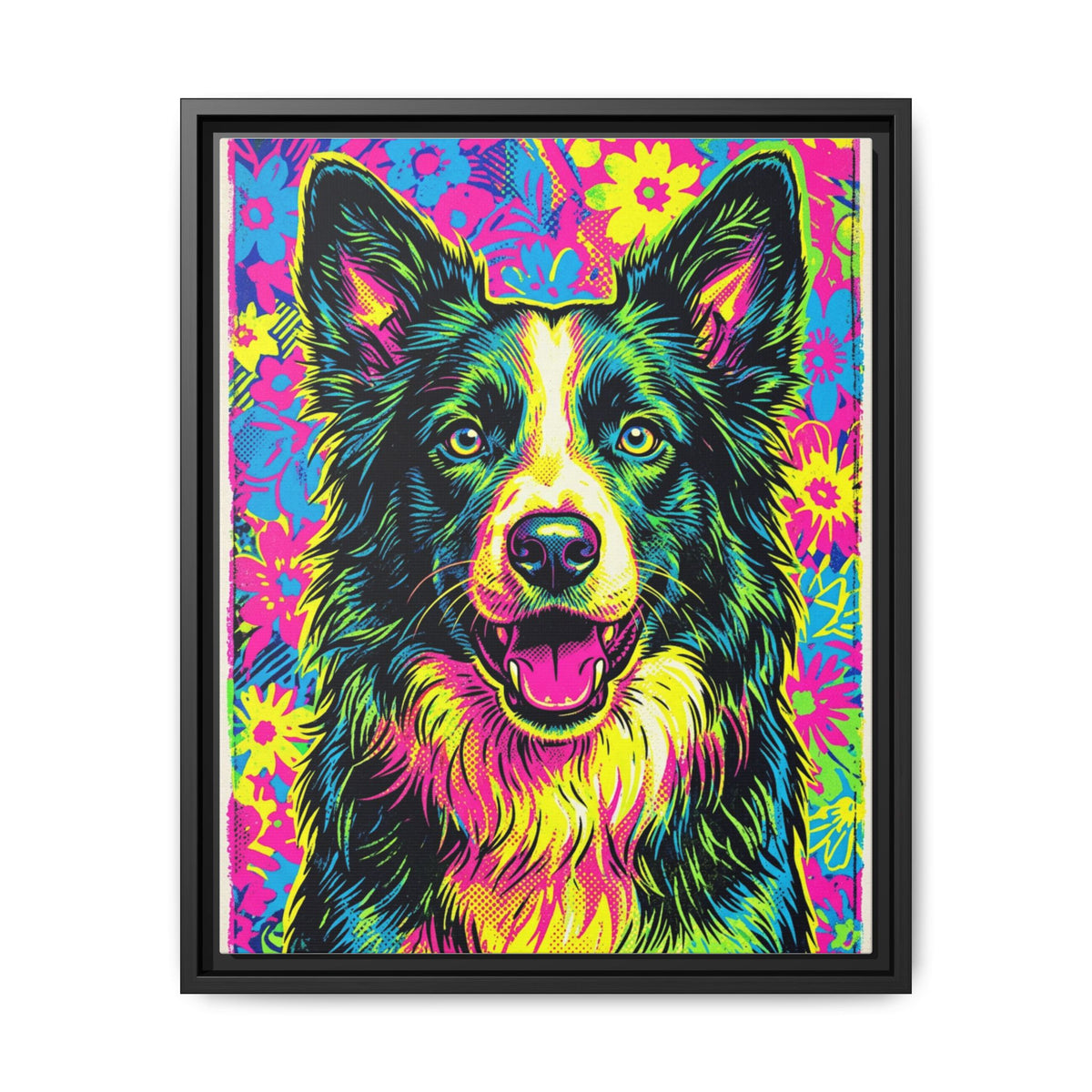 Custom Pet Portrait — Pop Art — Framed Canvas