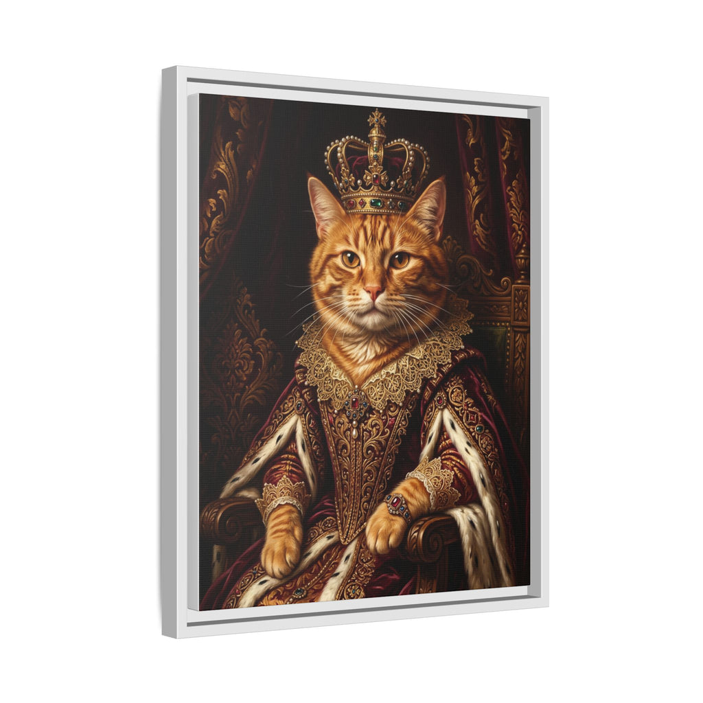 Custom Pet Portrait — Royal Knight — Framed Canvas