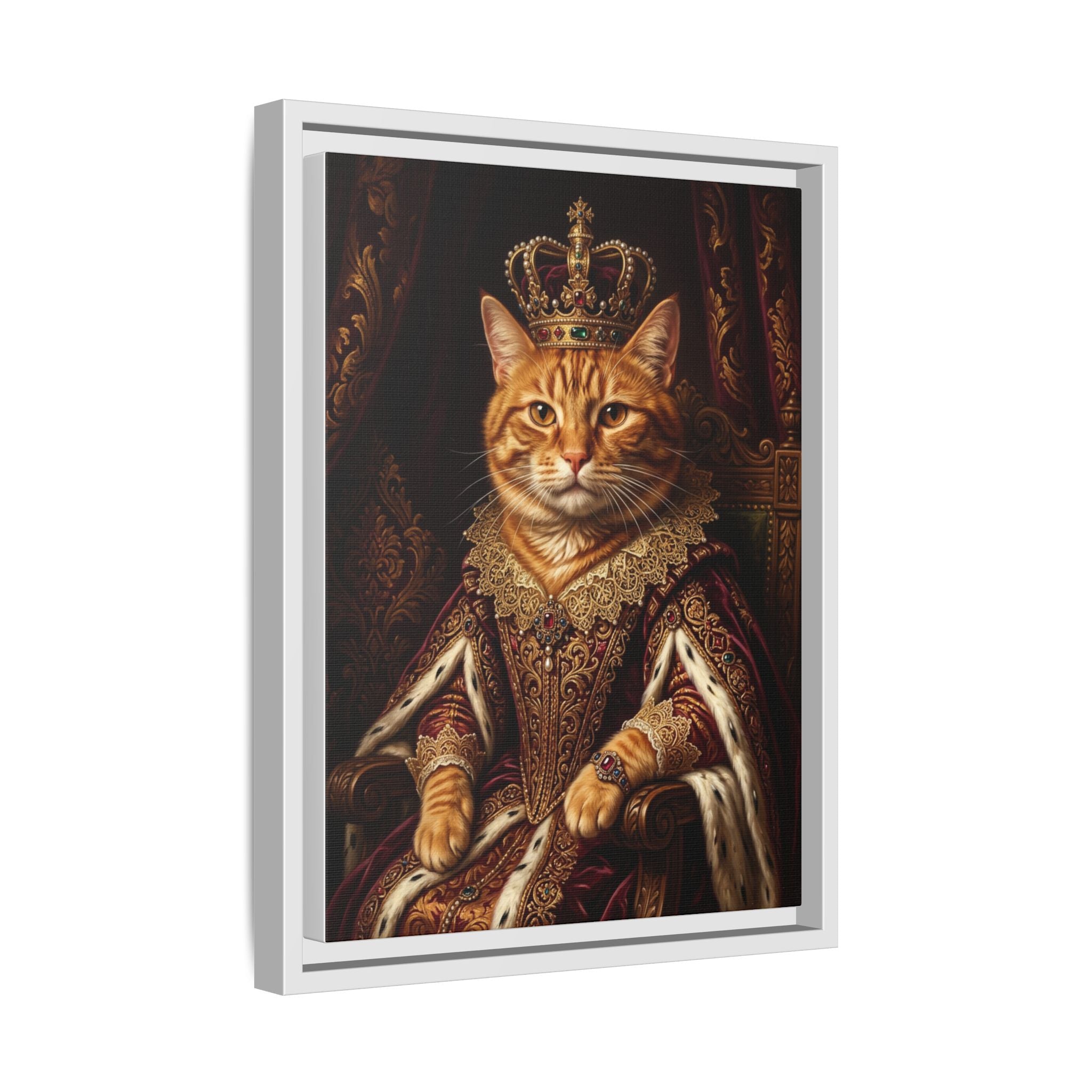 Custom Pet Portrait — Royal Knight — Framed Canvas