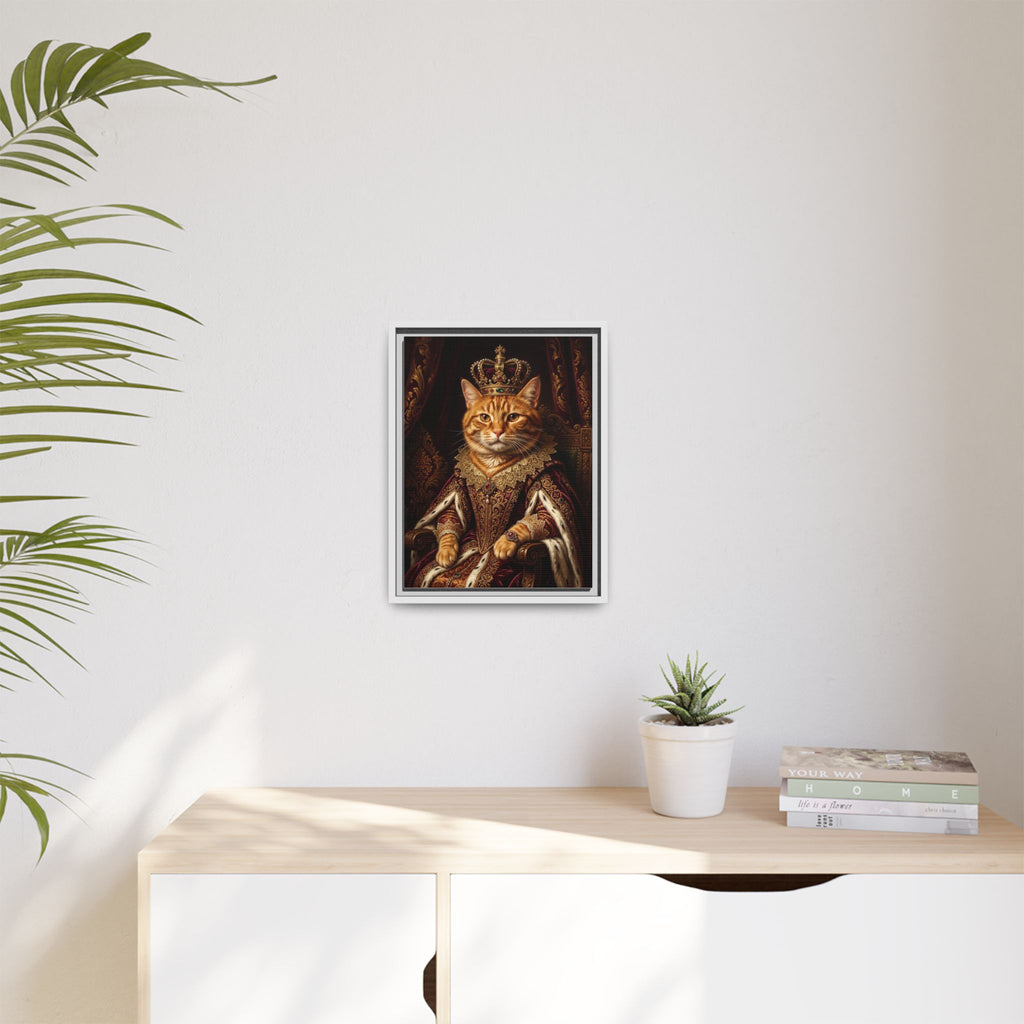 Custom Pet Portrait — Royal Knight — Framed Canvas