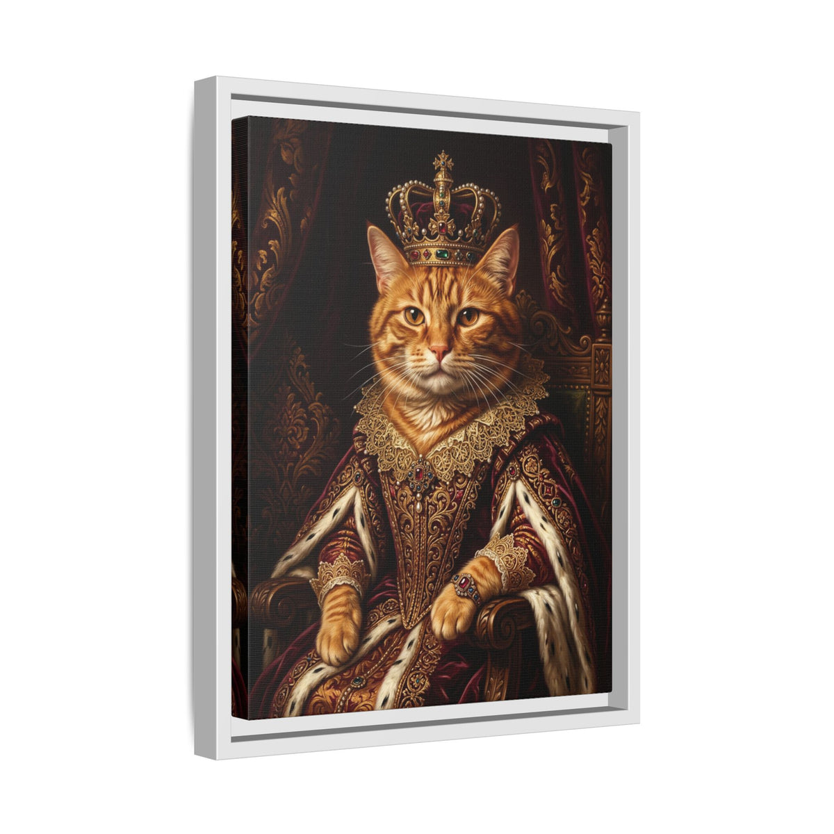 Custom Pet Portrait — Renaissance Royal — Framed Canvas