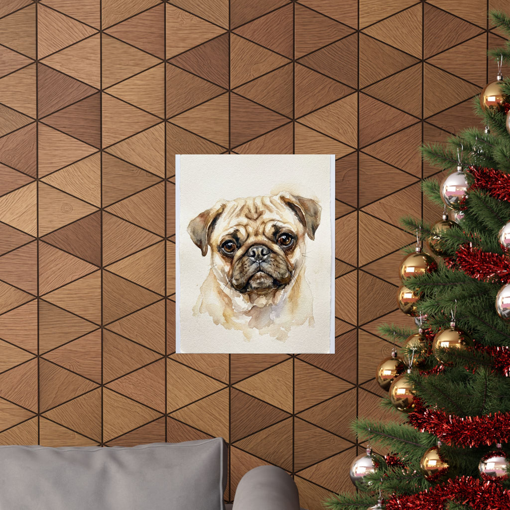 Custom Pet Portrait Poster — Watercolor — Matte