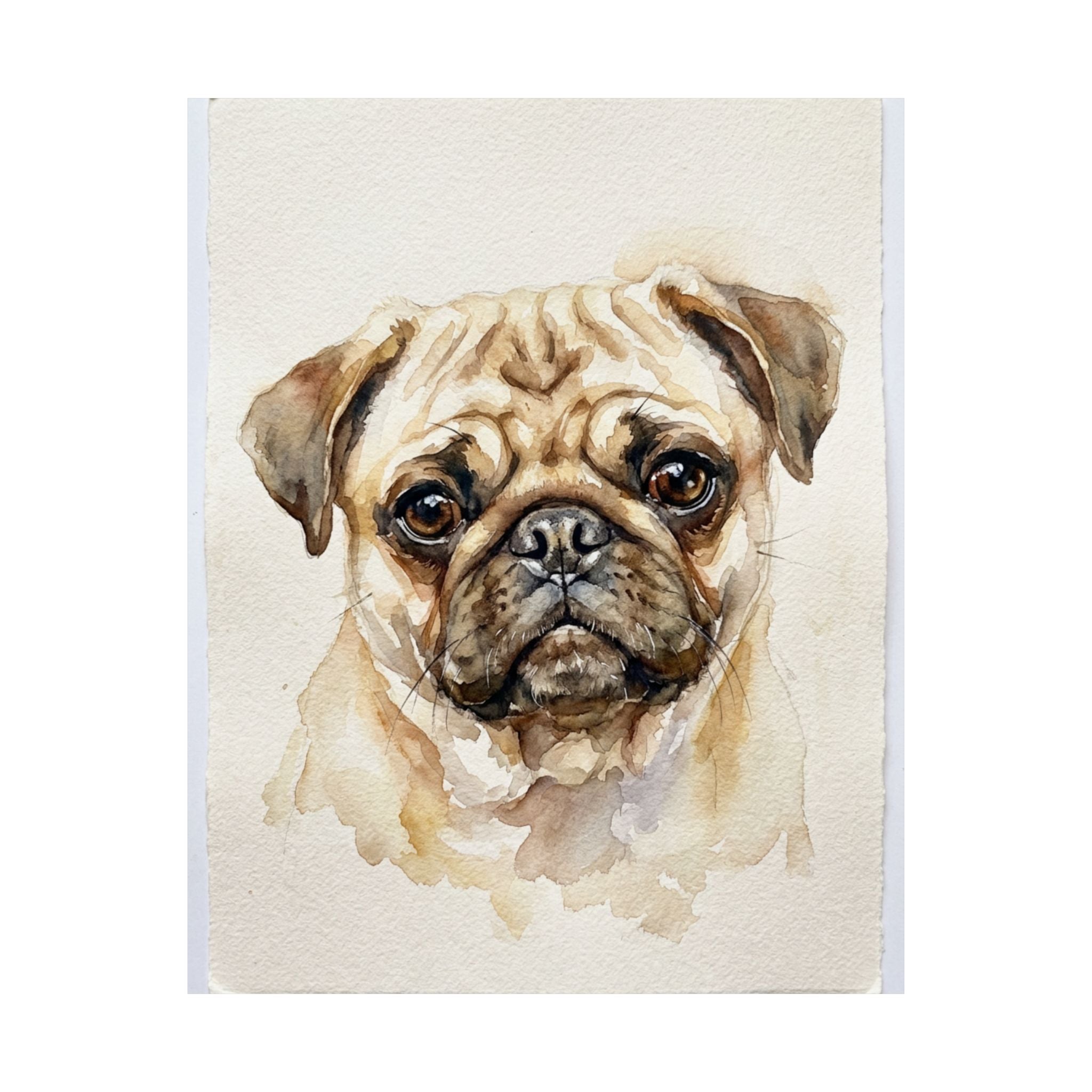 Custom Pet Portrait Poster — Watercolor — Matte