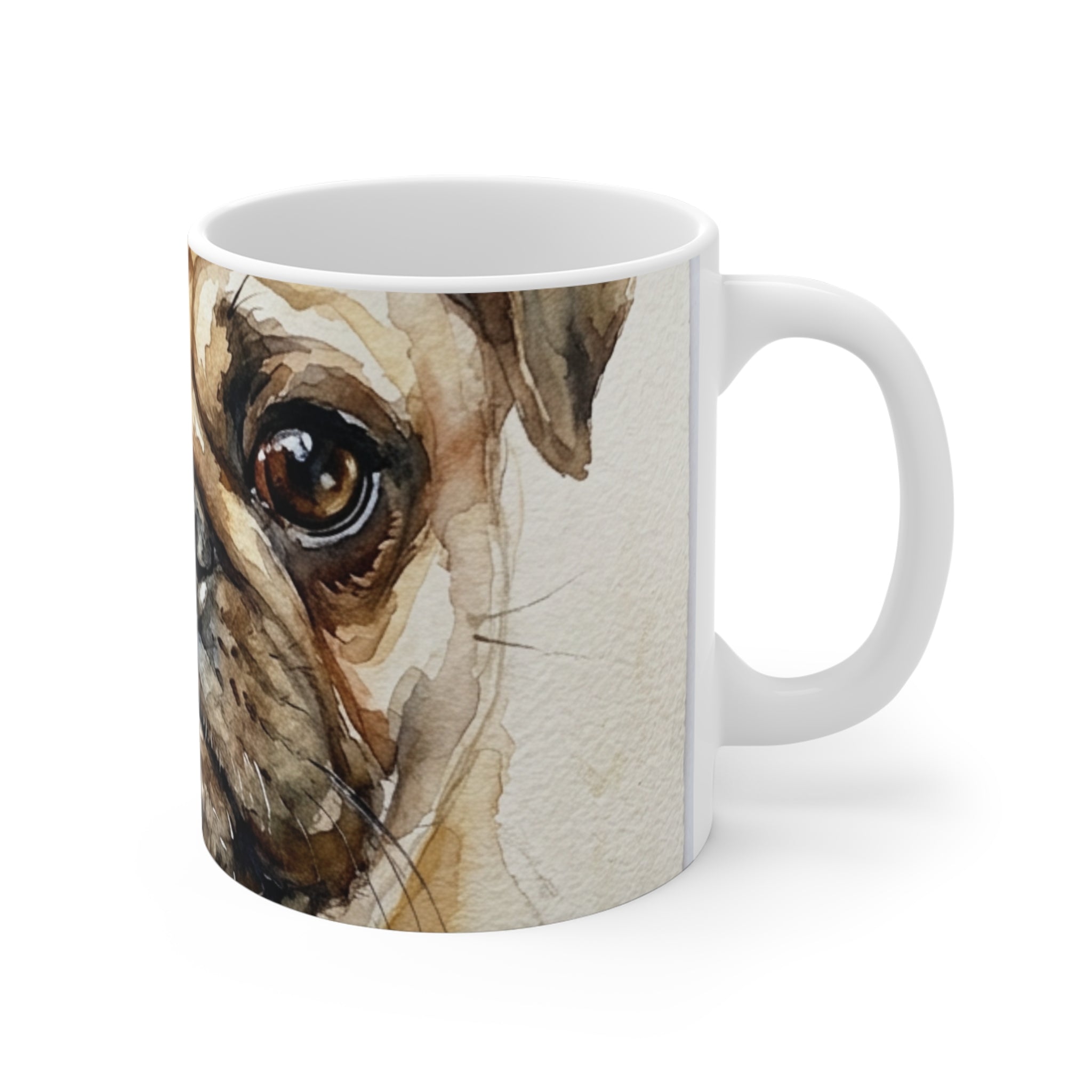 Custom Pet Portrait Mug — Watercolor — 11oz
