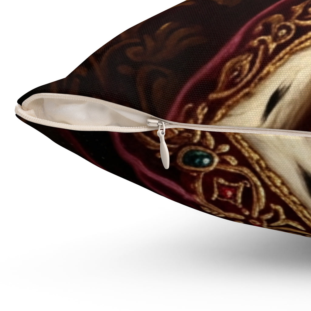Custom Pet Portrait Pillow — Renaissance Royal