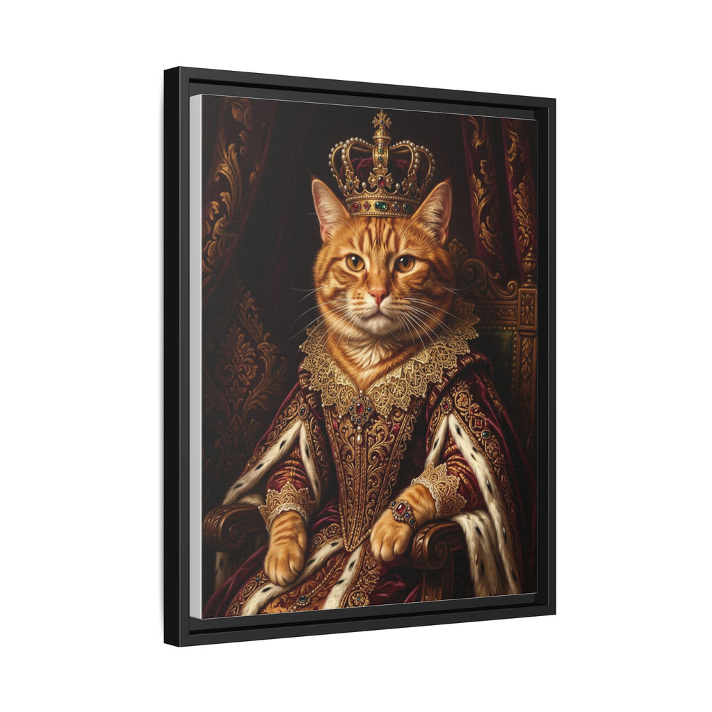 Custom Pet Portrait — Royal Knight — Framed Canvas
