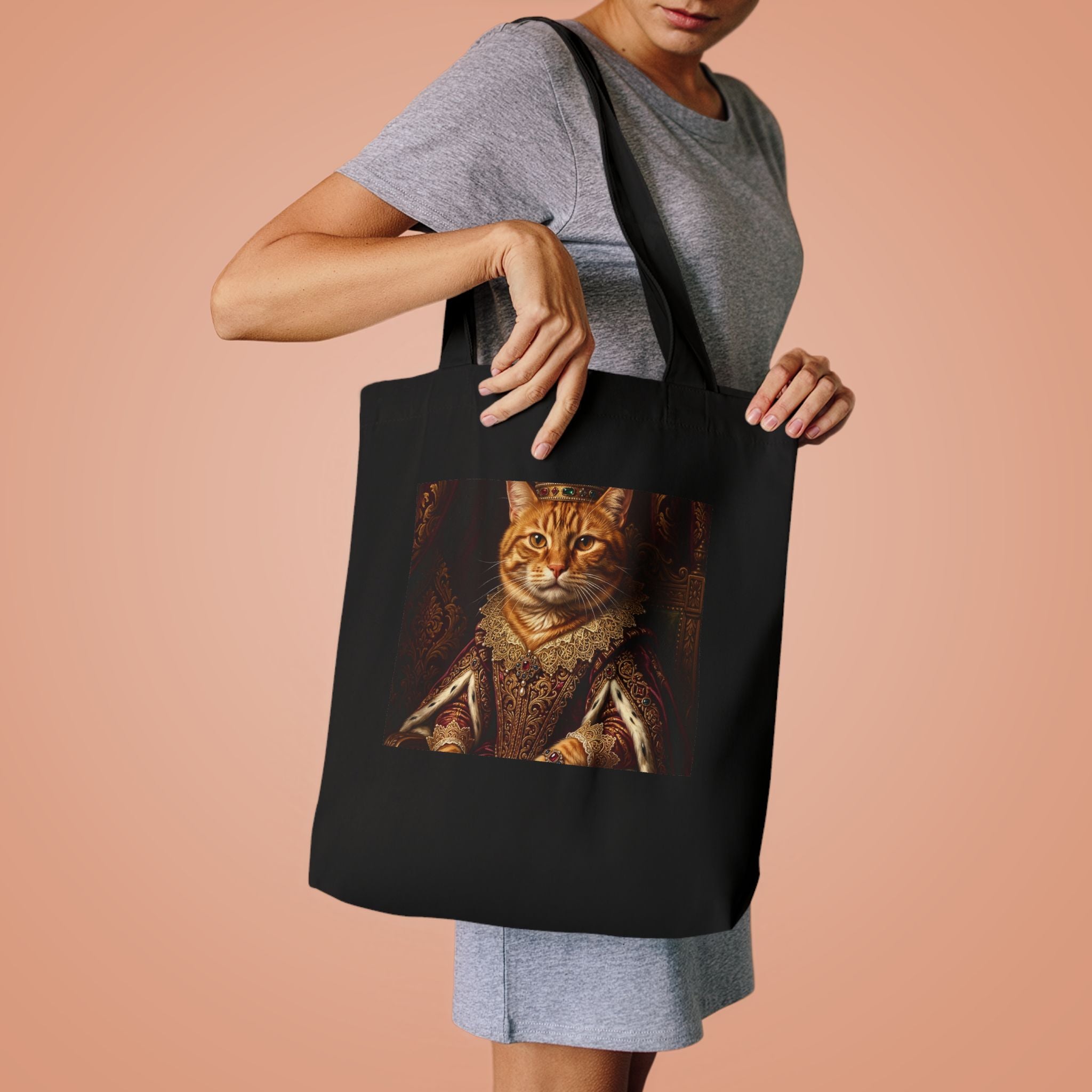 Custom Pet Portrait Tote Bag — Renaissance Royal