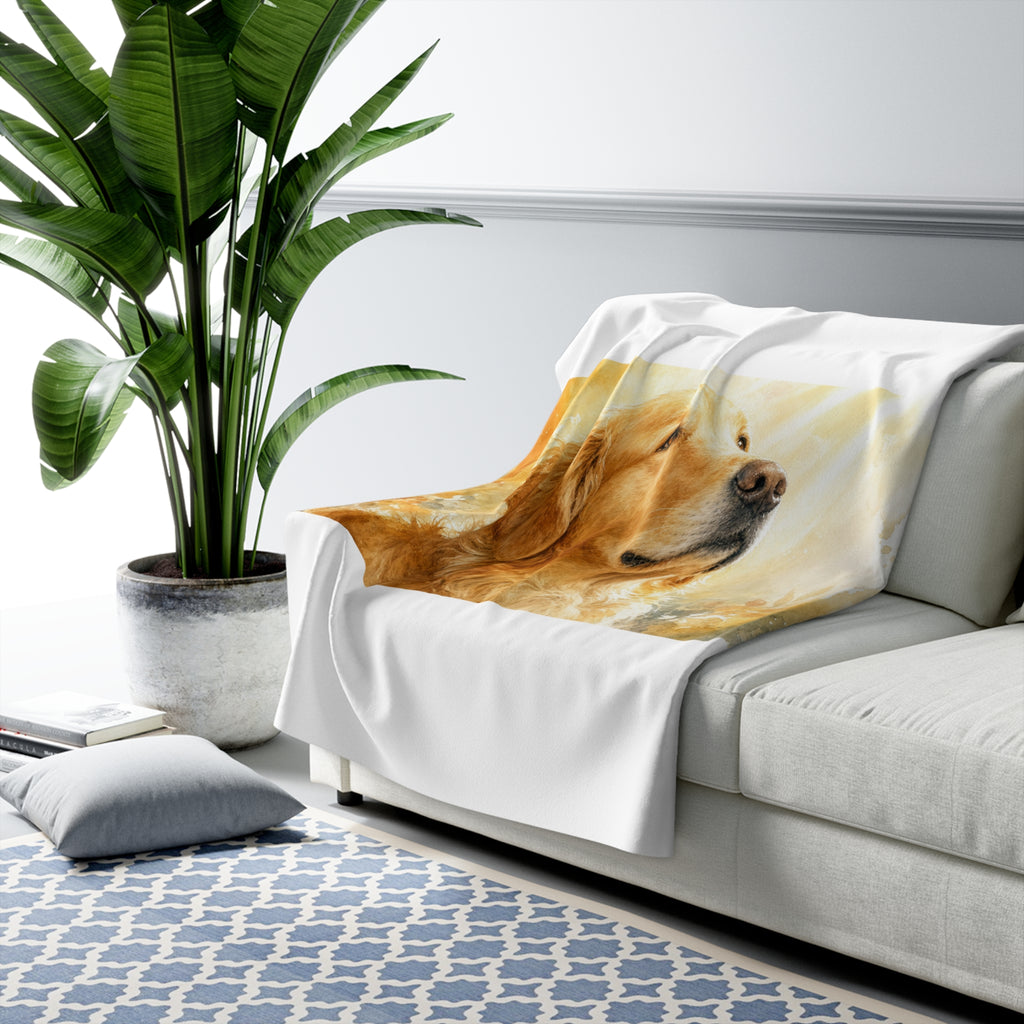 Memorial Pet Portrait — Sherpa Fleece Blanket