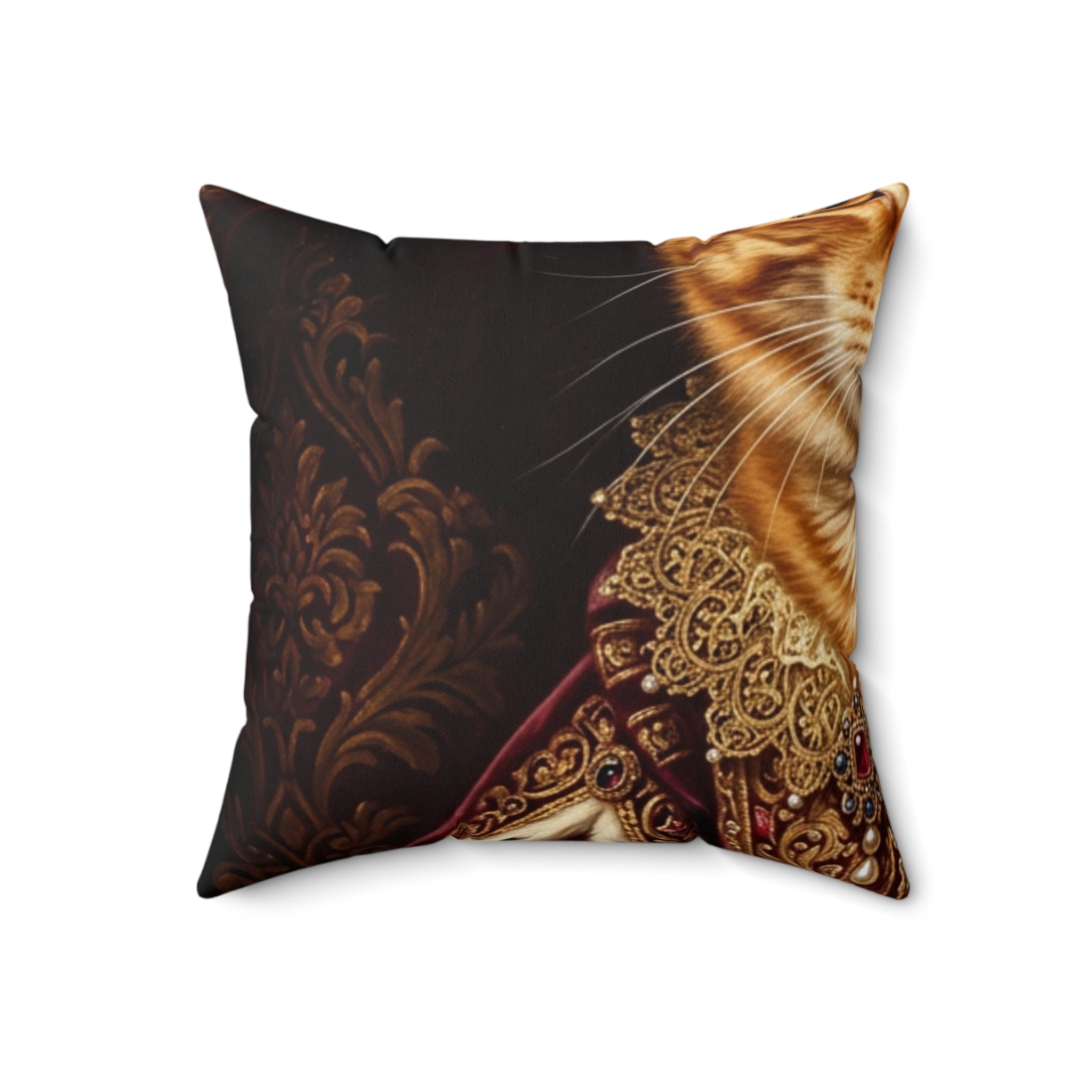 Custom Pet Portrait Pillow — Renaissance Royal