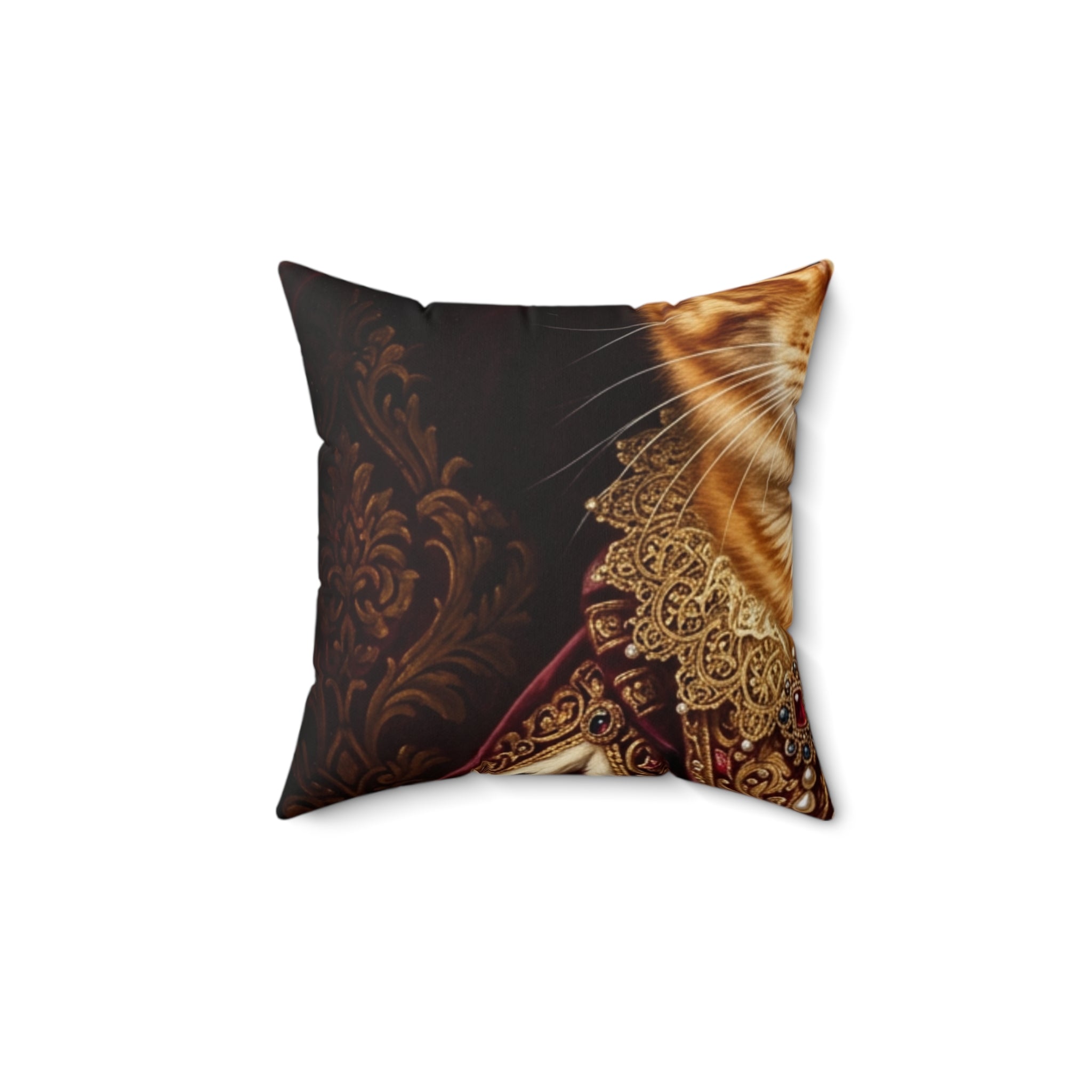 Custom Pet Portrait Pillow — Renaissance Royal