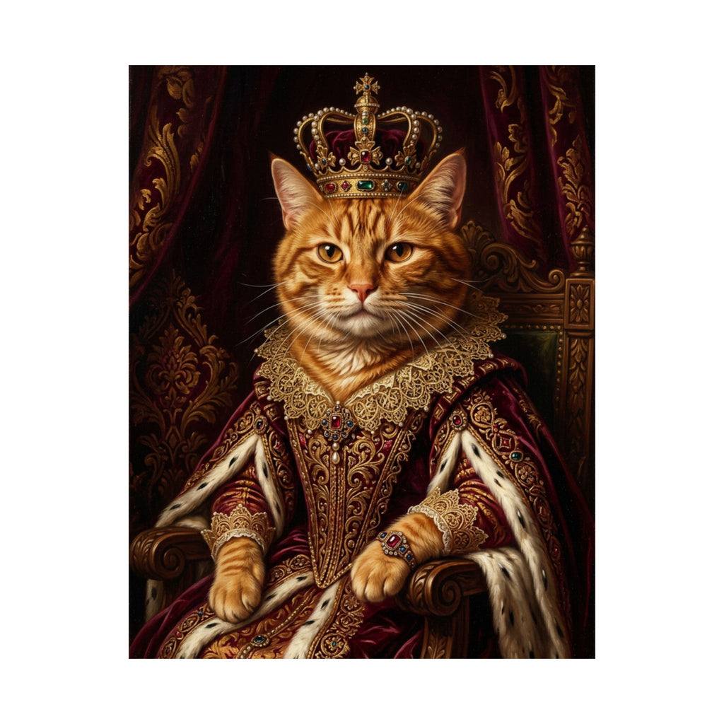 Custom Pet Portrait Poster — Renaissance Royal — Matte